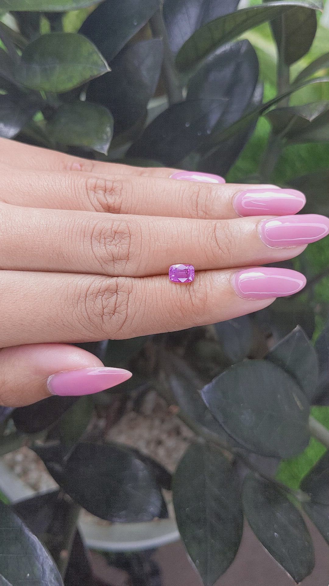 1.04 Ct. Purple Sapphire from Madagascar Size Video