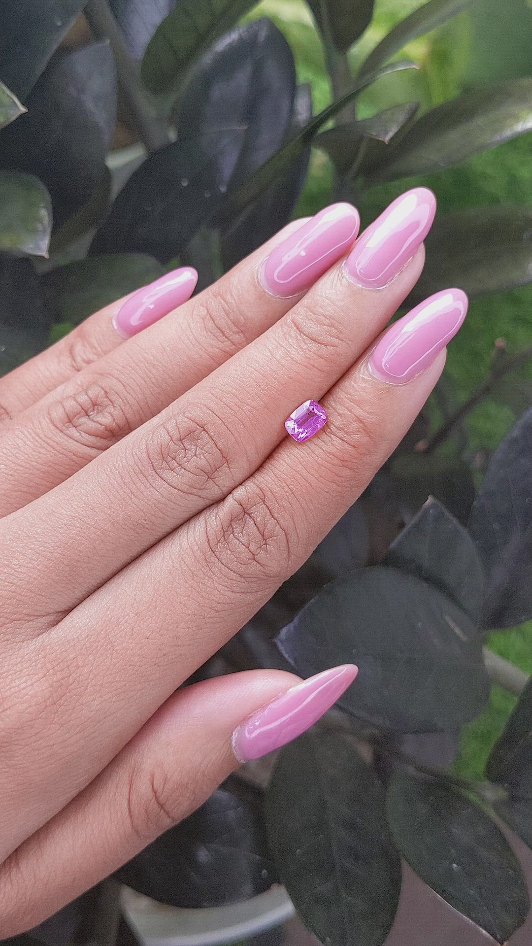 1.04 Ct. Purple Sapphire from Madagascar Size Video