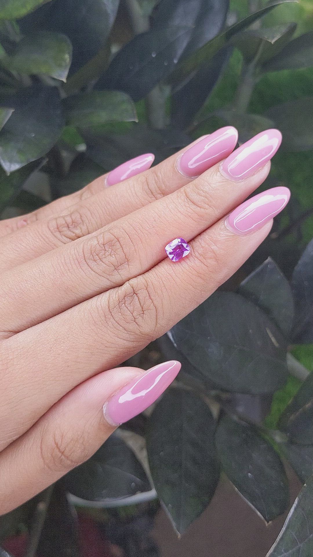 1.05 Ct. Purple Sapphire from Madagascar Size Video