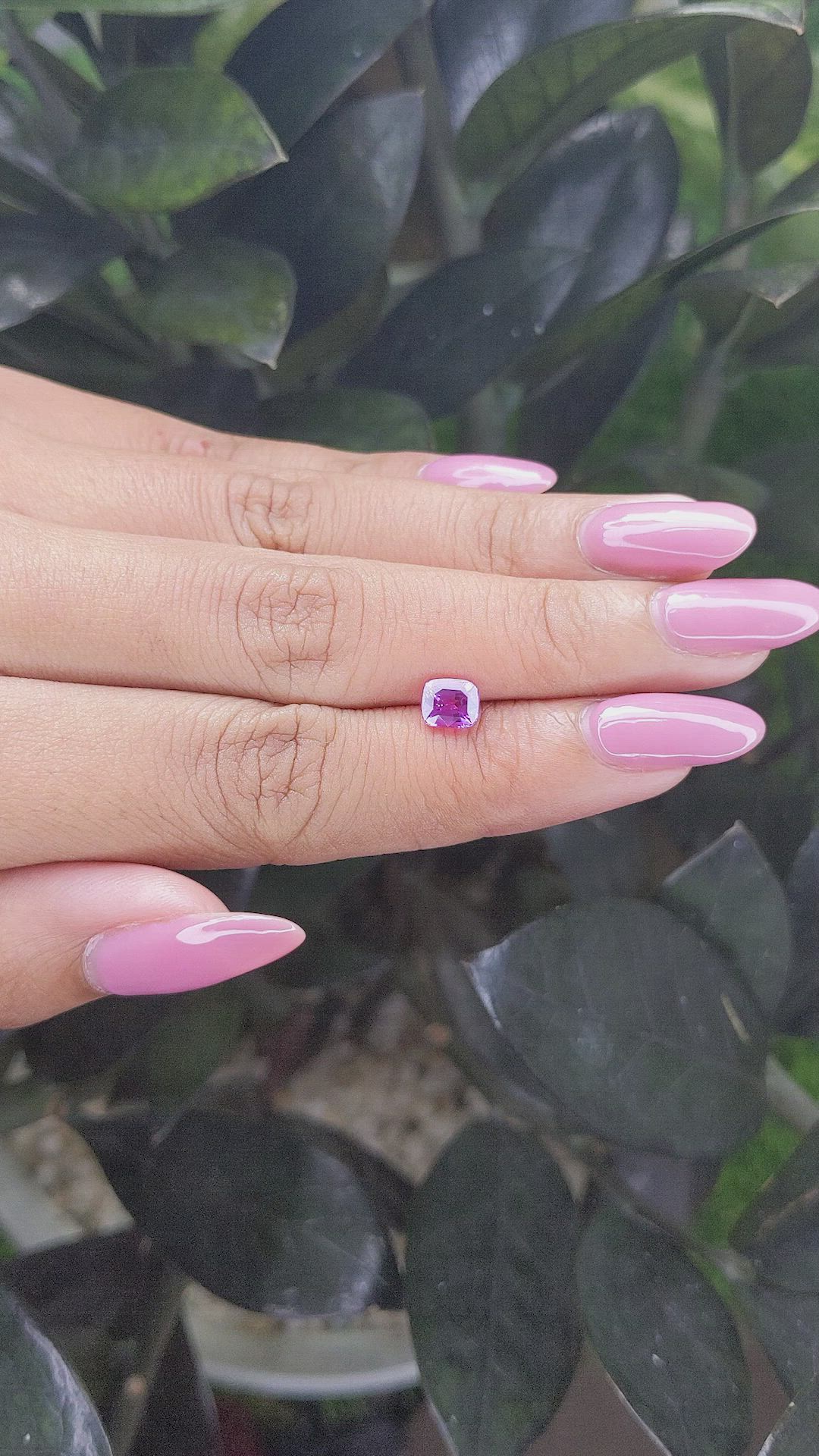 1.05 Ct. Purple Sapphire from Madagascar Size Video