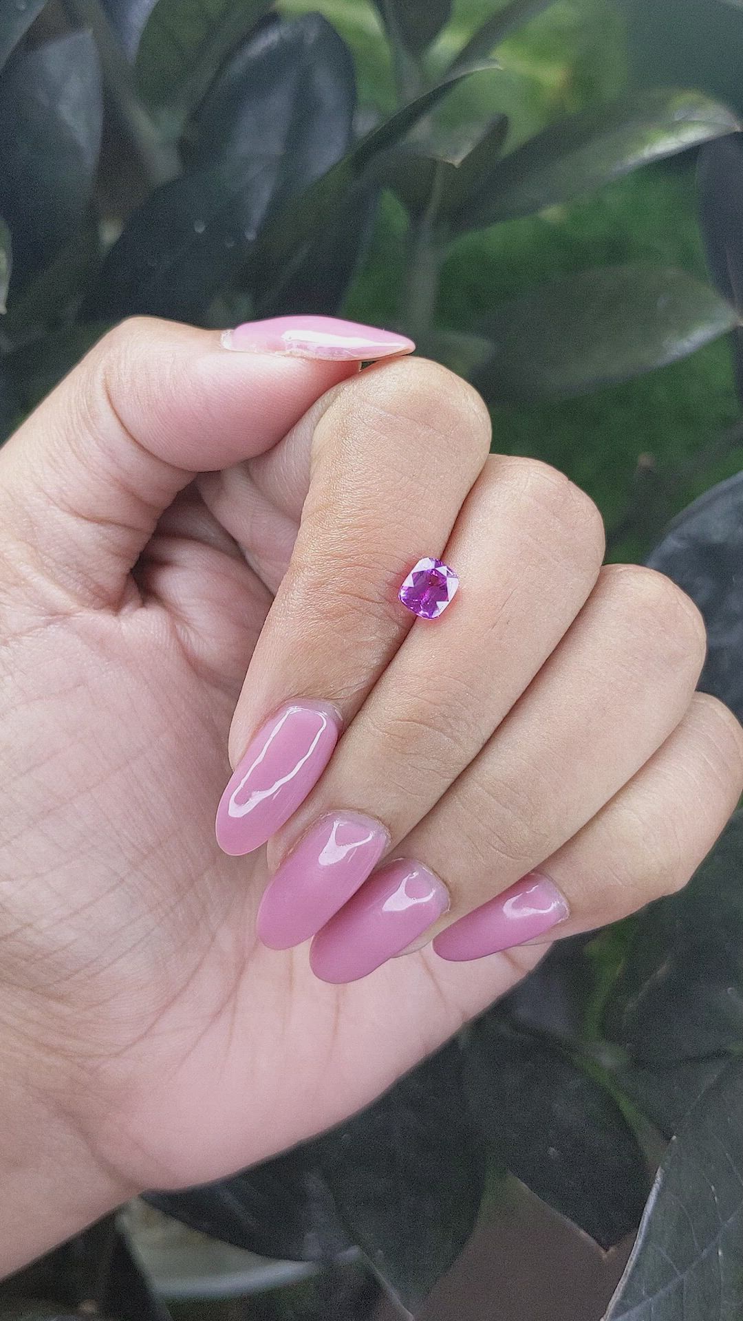 1.05 Ct. Purple Sapphire from Madagascar Size Video