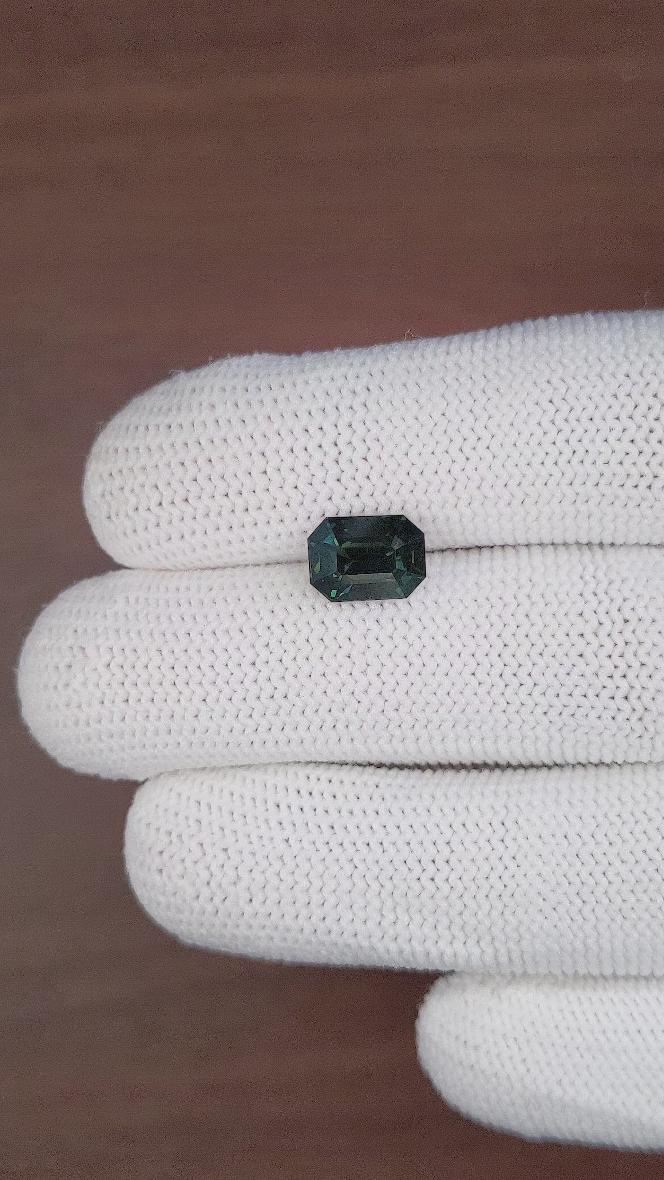 3.65 Ct. Bluish Green Sapphire from Madagascar Size Video
