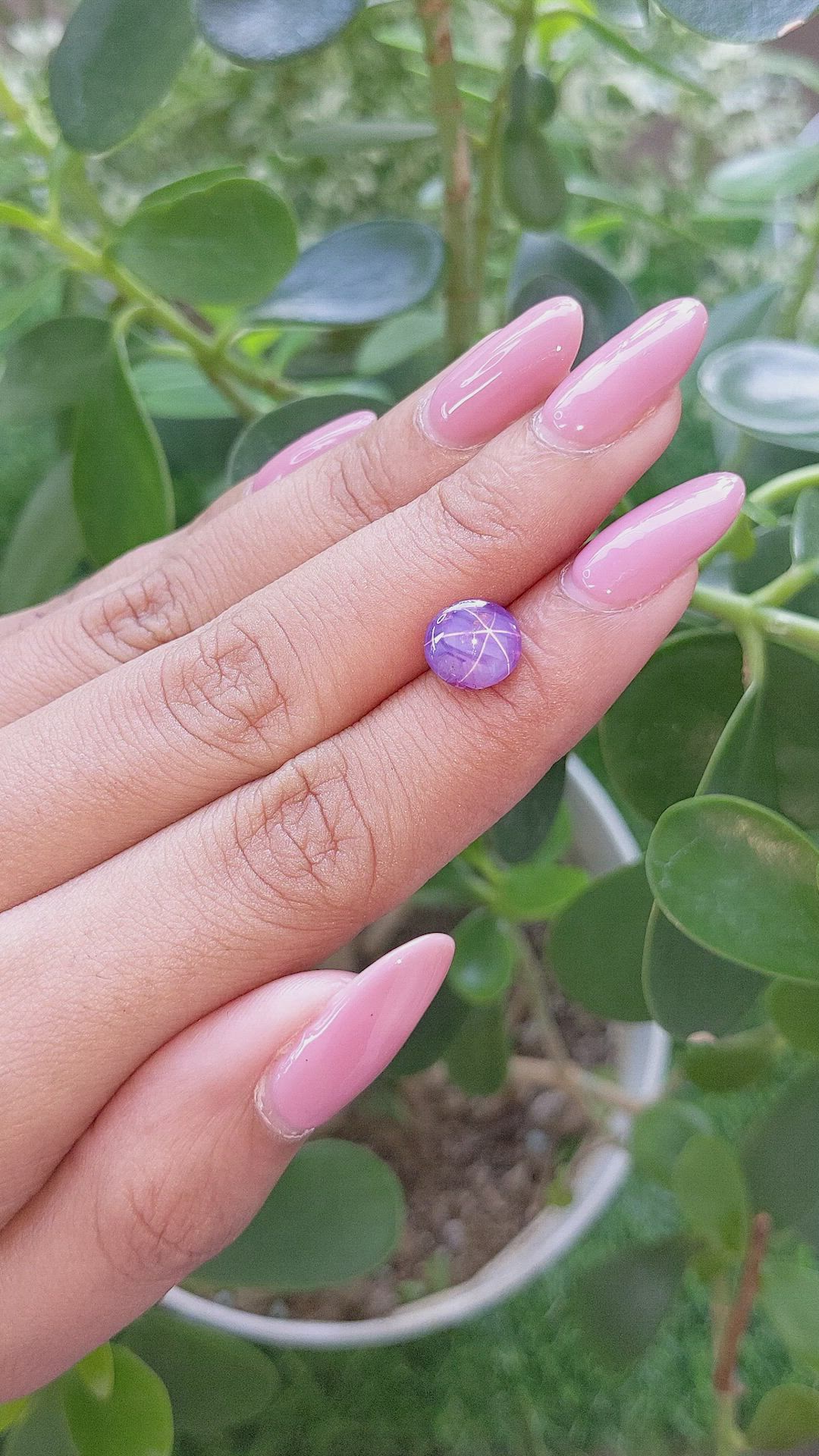 3.26 Ct. Purple Star Sapphire from Ceylon (Sri Lanka) Size Video