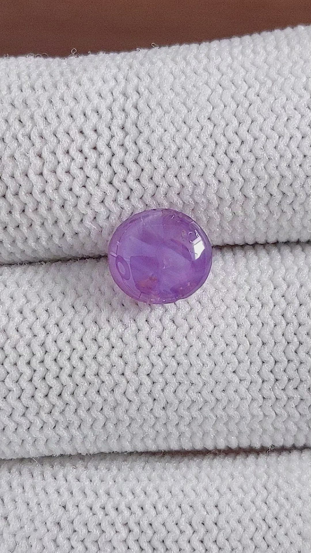 3.26 Ct. Purple Star Sapphire from Ceylon (Sri Lanka) Size Video