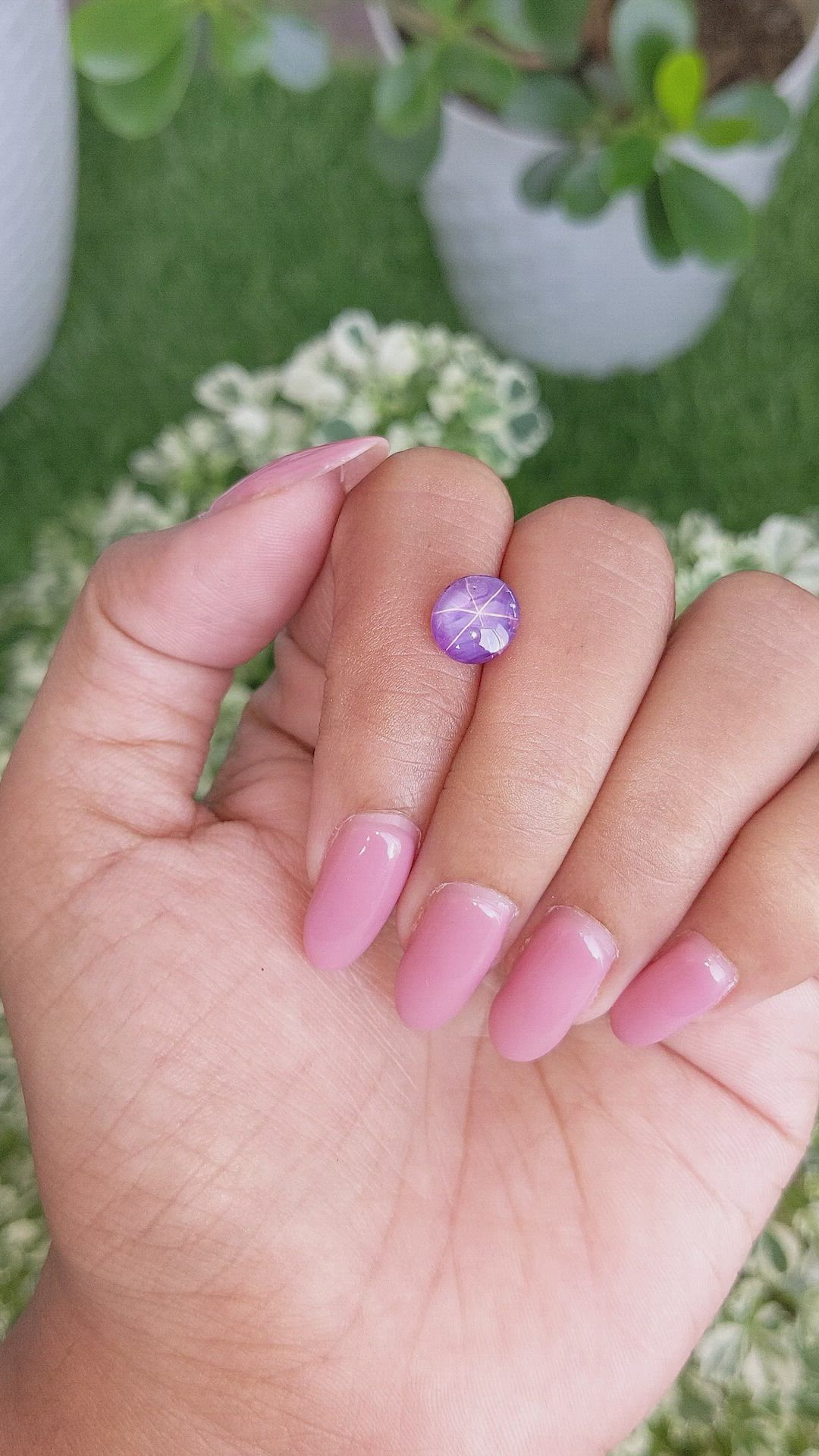 3.26 Ct. Purple Star Sapphire from Ceylon (Sri Lanka) Size Video