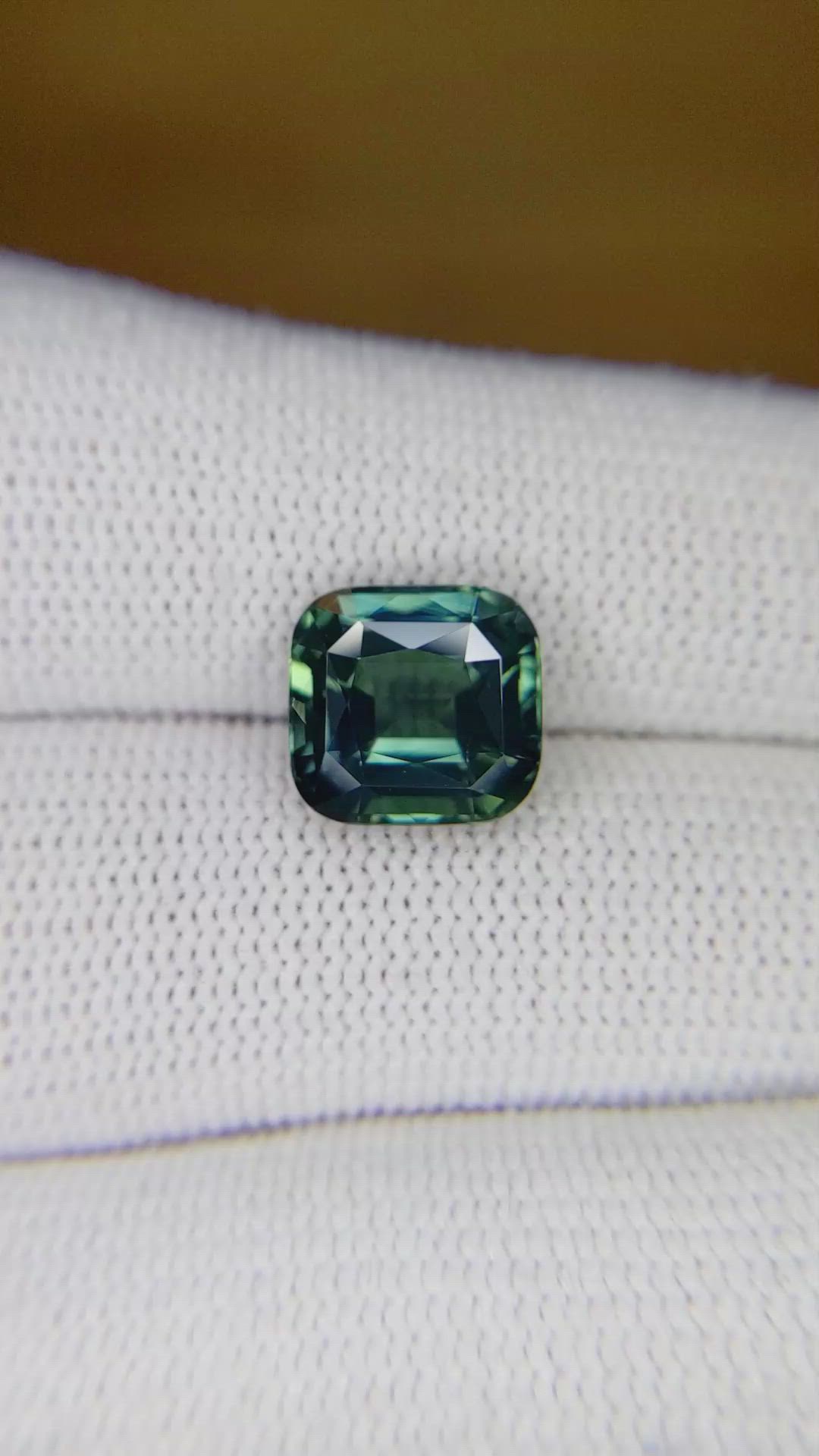 5.02 Ct. Bluish Green Sapphire from Madagascar Size Video