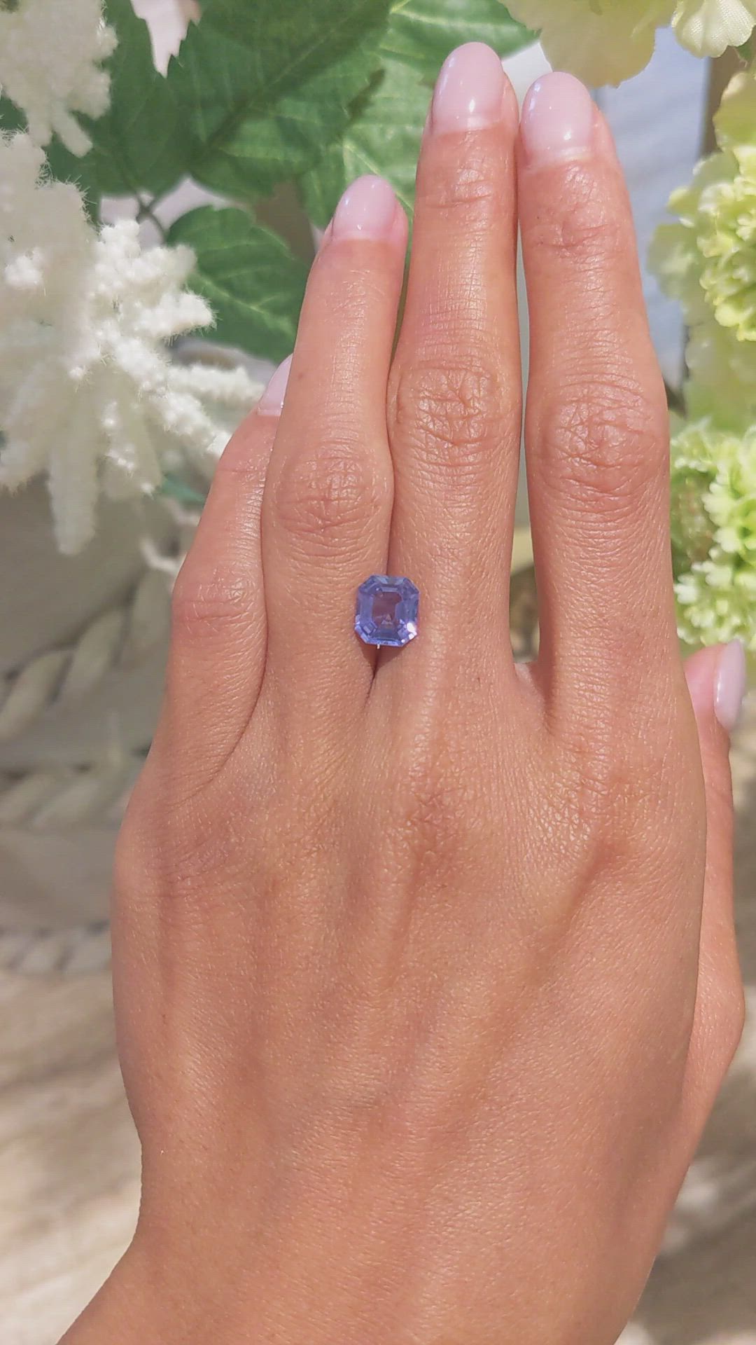 2.64 Ct. Violet Sapphire from Ceylon (Sri Lanka) Size Video