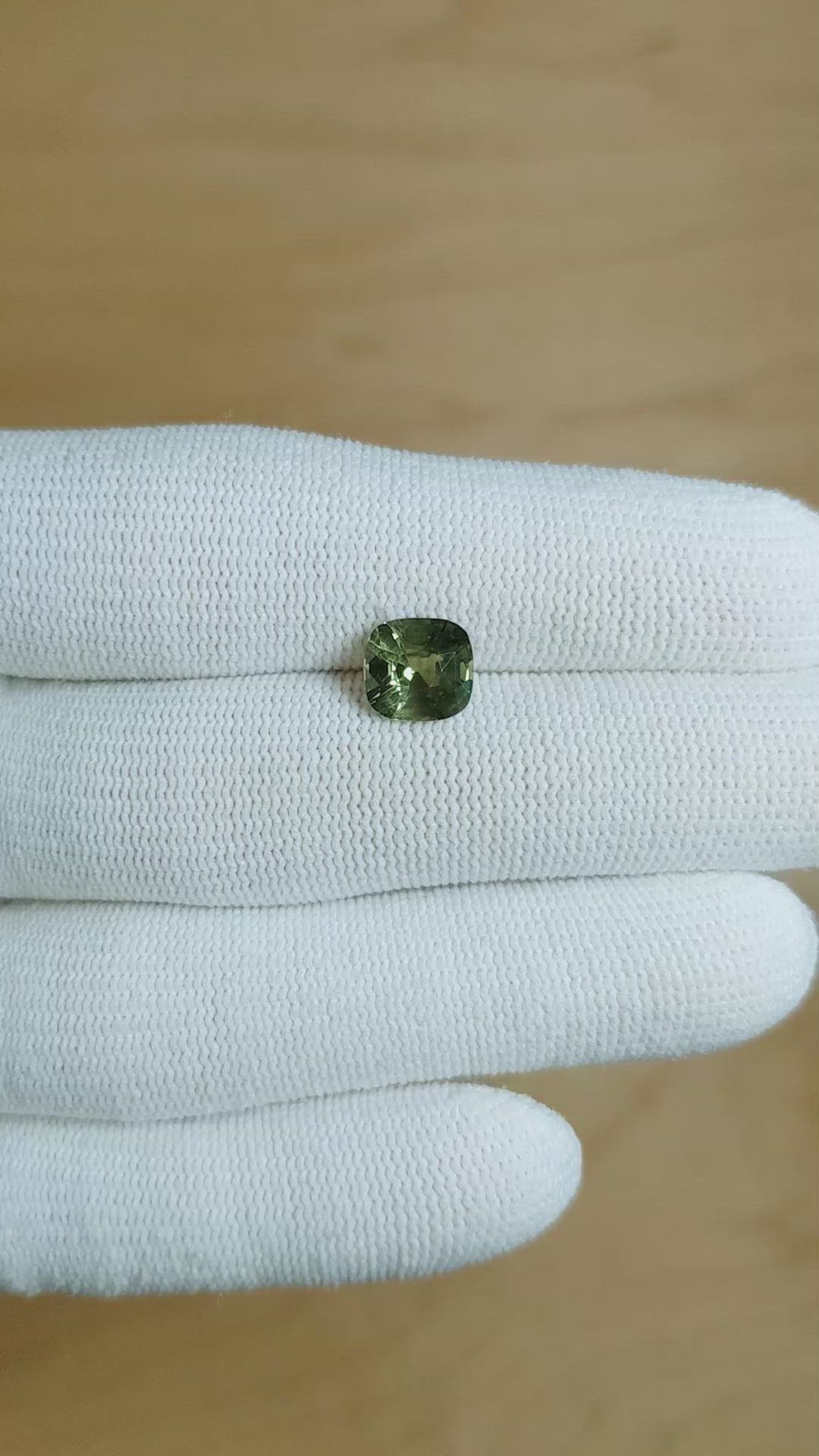 2.29 Ct. Green Sapphire from Madagascar Size Video