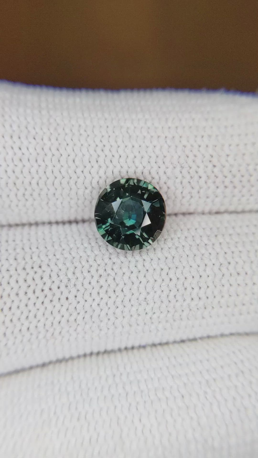 2.33 Ct. Bluish Green Sapphire from Madagascar Size Video
