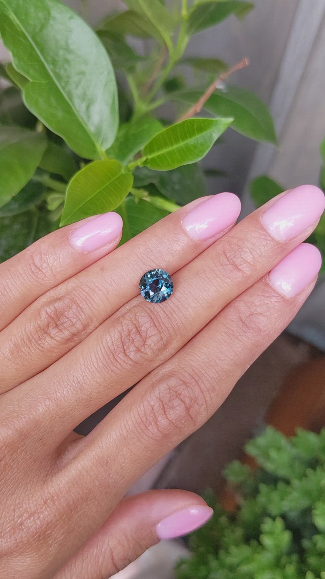 2.33 Ct. Bluish Green Sapphire from Madagascar Size Video