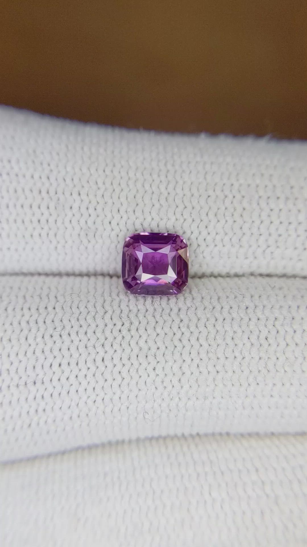 1.55 Ct. Purple Sapphire from Ceylon (Sri Lanka) Size Video