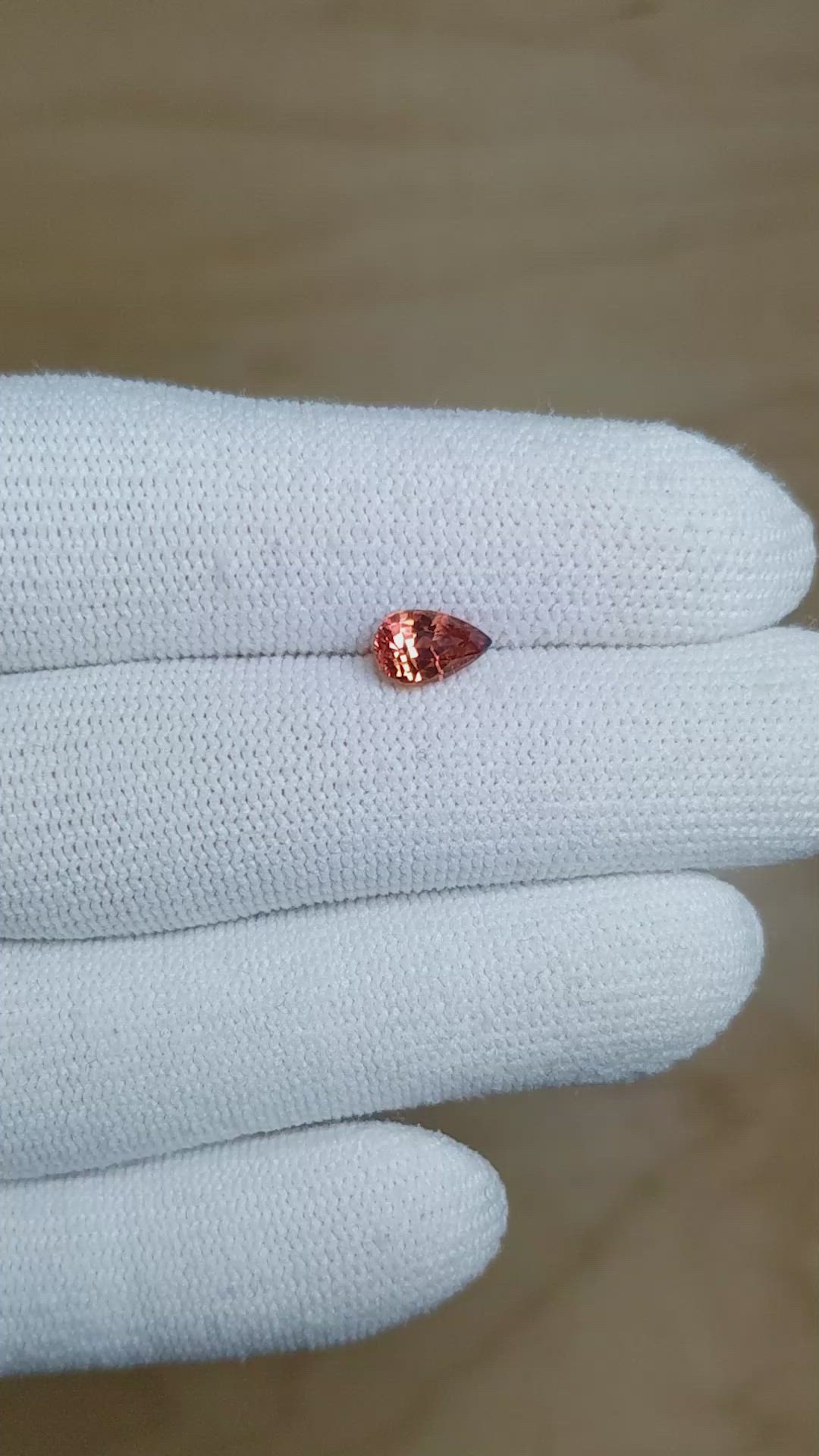 1.09 Ct. Padparadscha Sapphire from Madagascar Size Video
