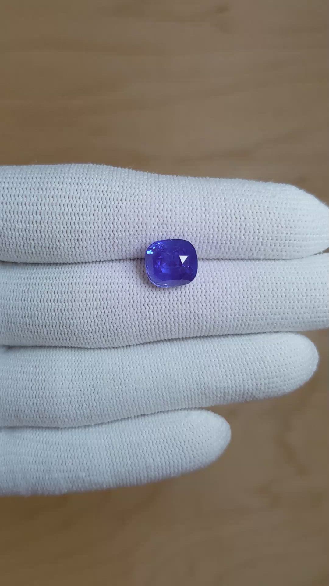 6.06 Ct. Blue Sapphire from Madagascar Size Video