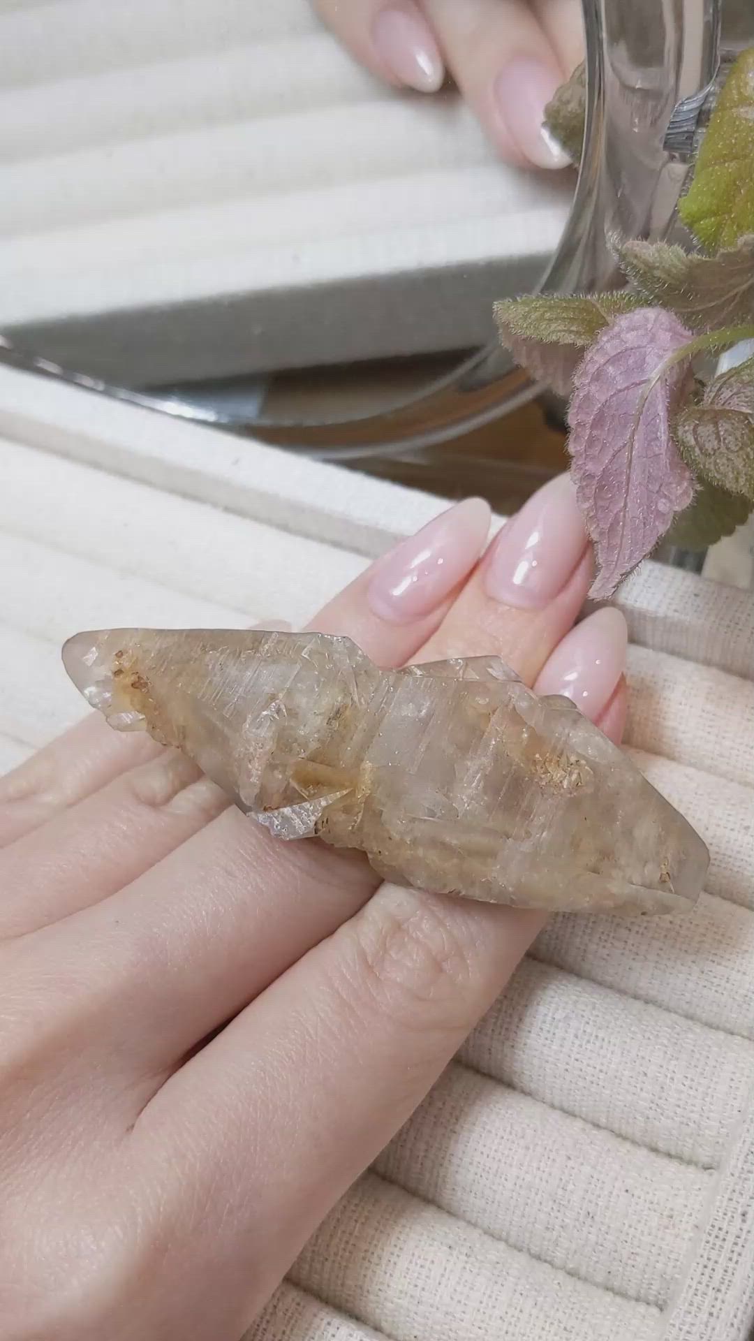 248.78 Ct. Yellowish Brown Sapphire Crystal from Ceylon (Sri Lanka) Size Video