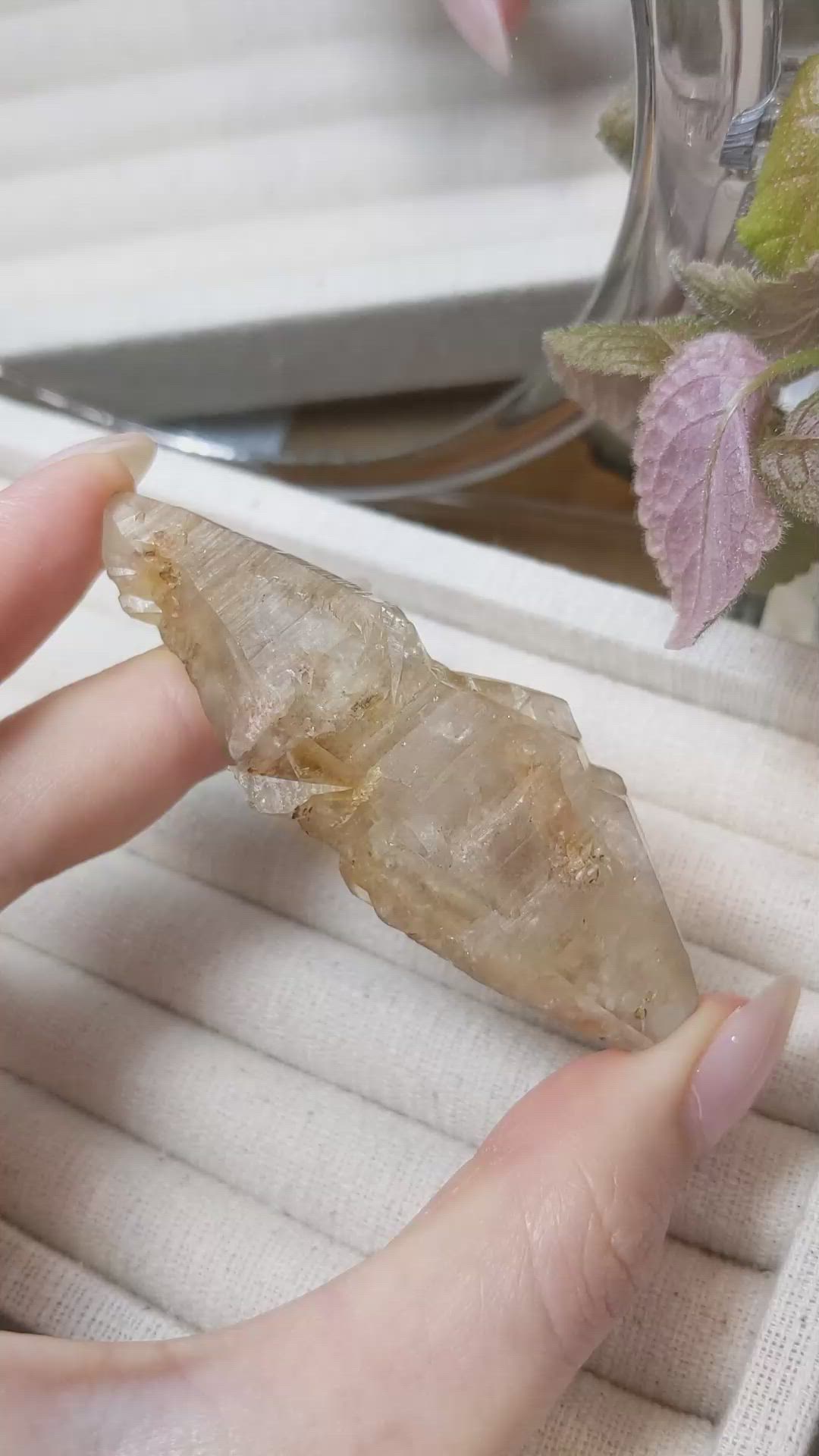 248.78 Ct. Yellowish Brown Sapphire Crystal from Ceylon (Sri Lanka) Size Video