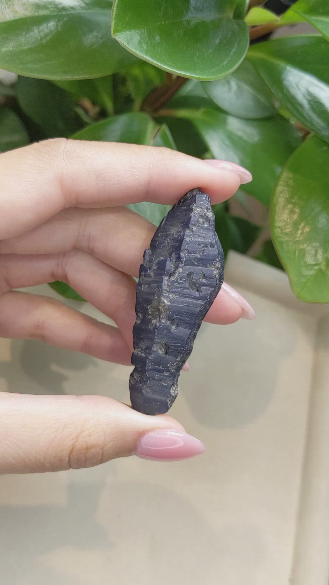 157.33 Ct. Blue Sapphire Crystal from Ceylon (Sri Lanka) Size Video