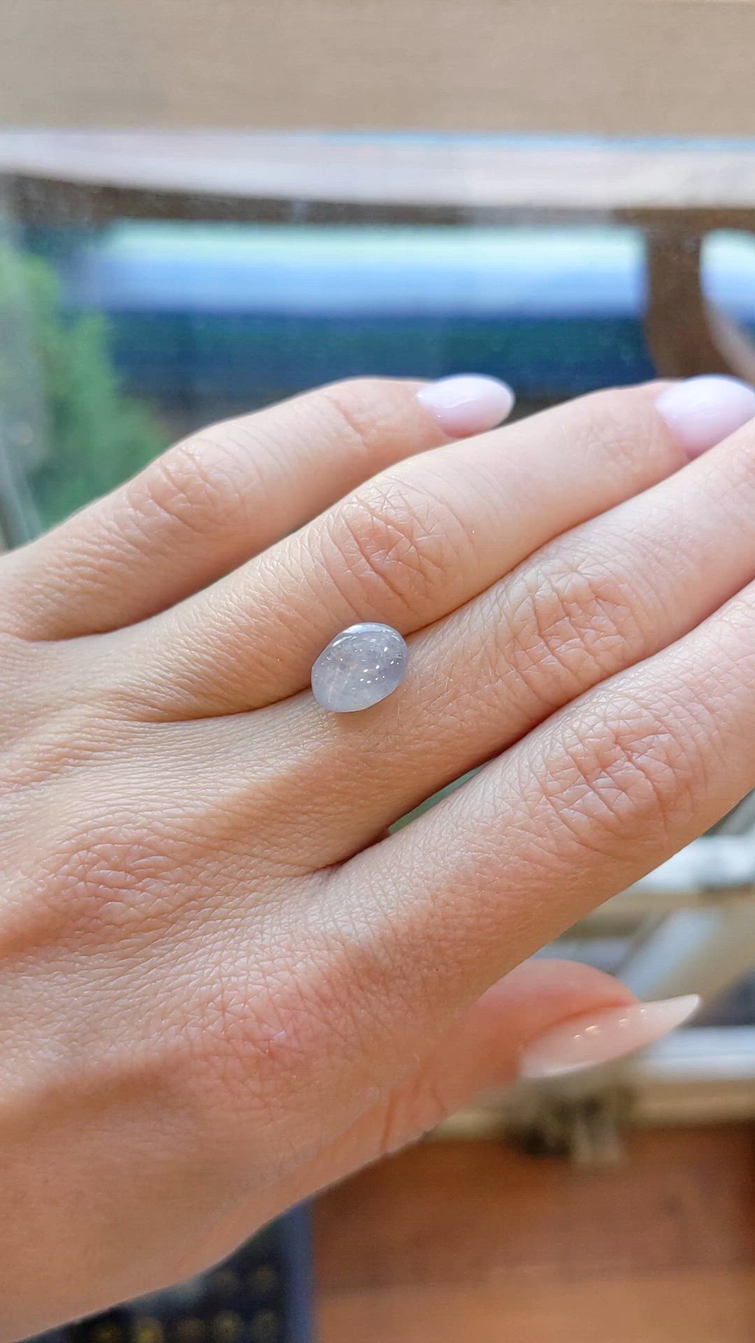 3.95 Ct. Grey Star Sapphire from Ceylon (Sri Lanka) Size Video