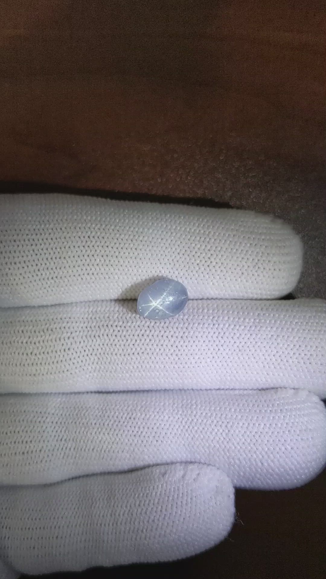 3.95 Ct. Grey Star Sapphire from Ceylon (Sri Lanka) Size Video