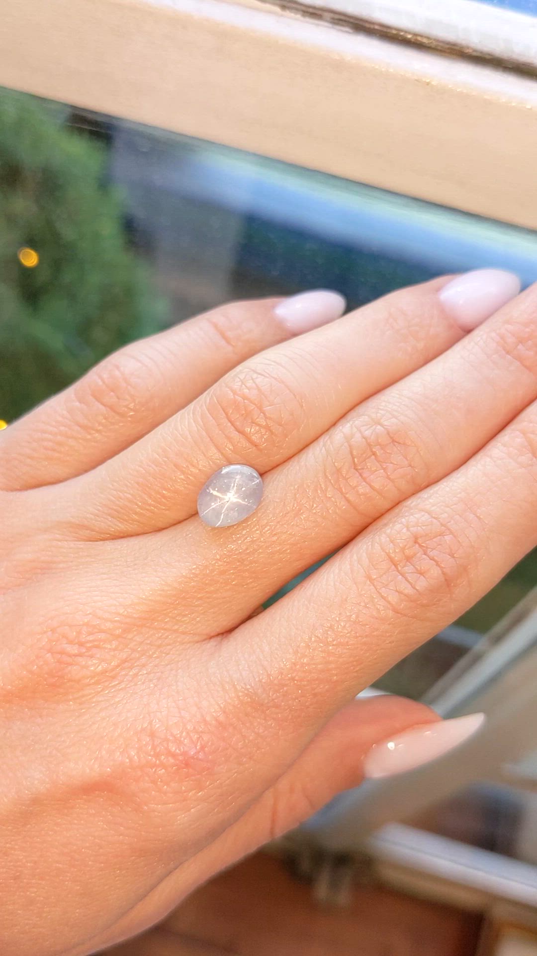 3.95 Ct. Grey Star Sapphire from Ceylon (Sri Lanka) Size Video