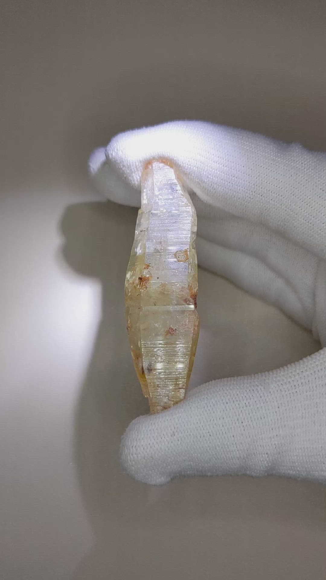 112.96 Ct. Yellow Sapphire Crystal from Ceylon (Sri Lanka) Size Video