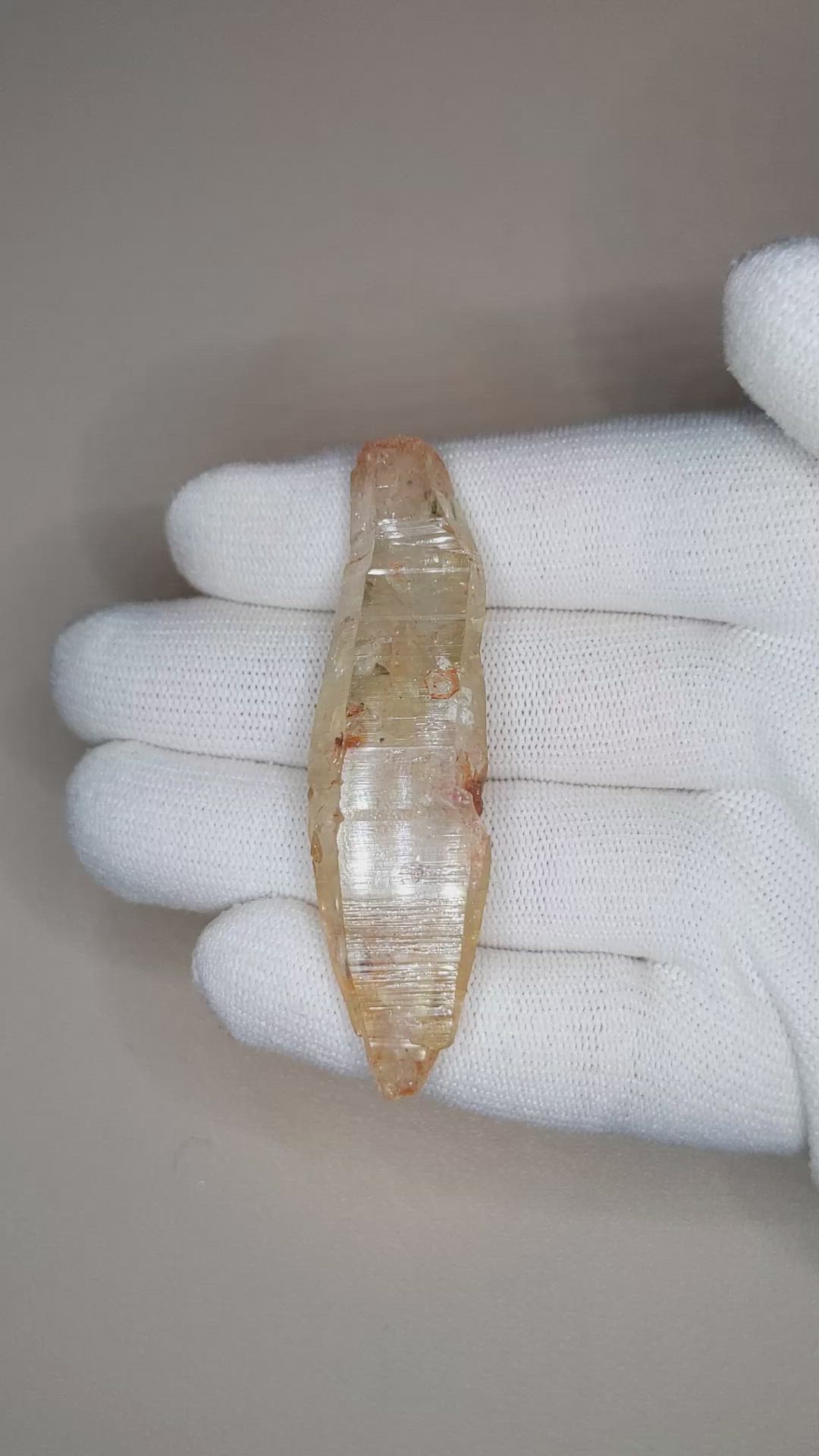 112.96 Ct. Yellow Sapphire Crystal from Ceylon (Sri Lanka) Size Video