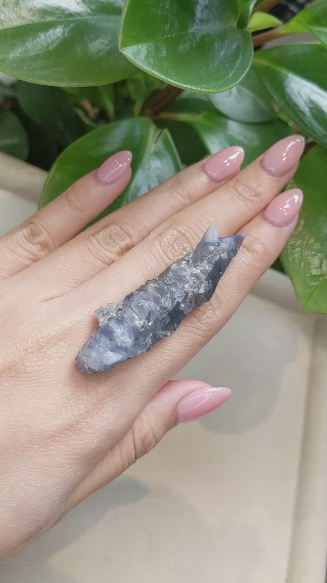 110.67 Ct. Blue Sapphire Crystal from Ceylon (Sri Lanka) Size Video