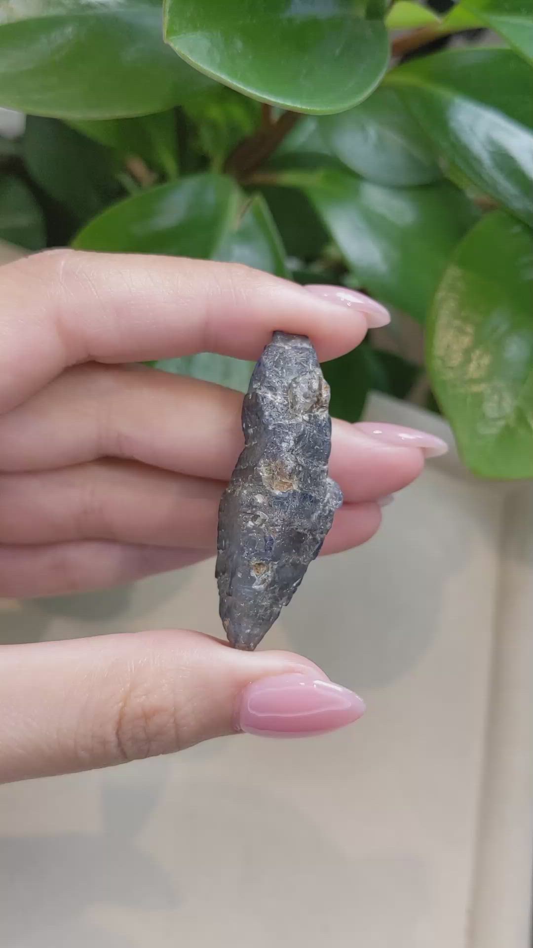 101.14 Ct. Blue Rough Sapphire Crystal from Ceylon (Sri Lanka) Size Video