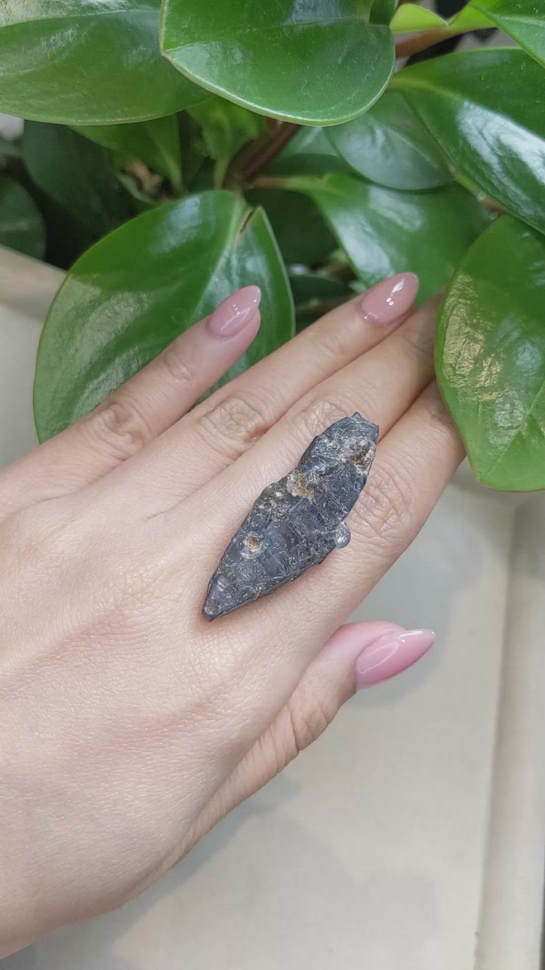 101.14 Ct. Blue Rough Sapphire Crystal from Ceylon (Sri Lanka) Size Video