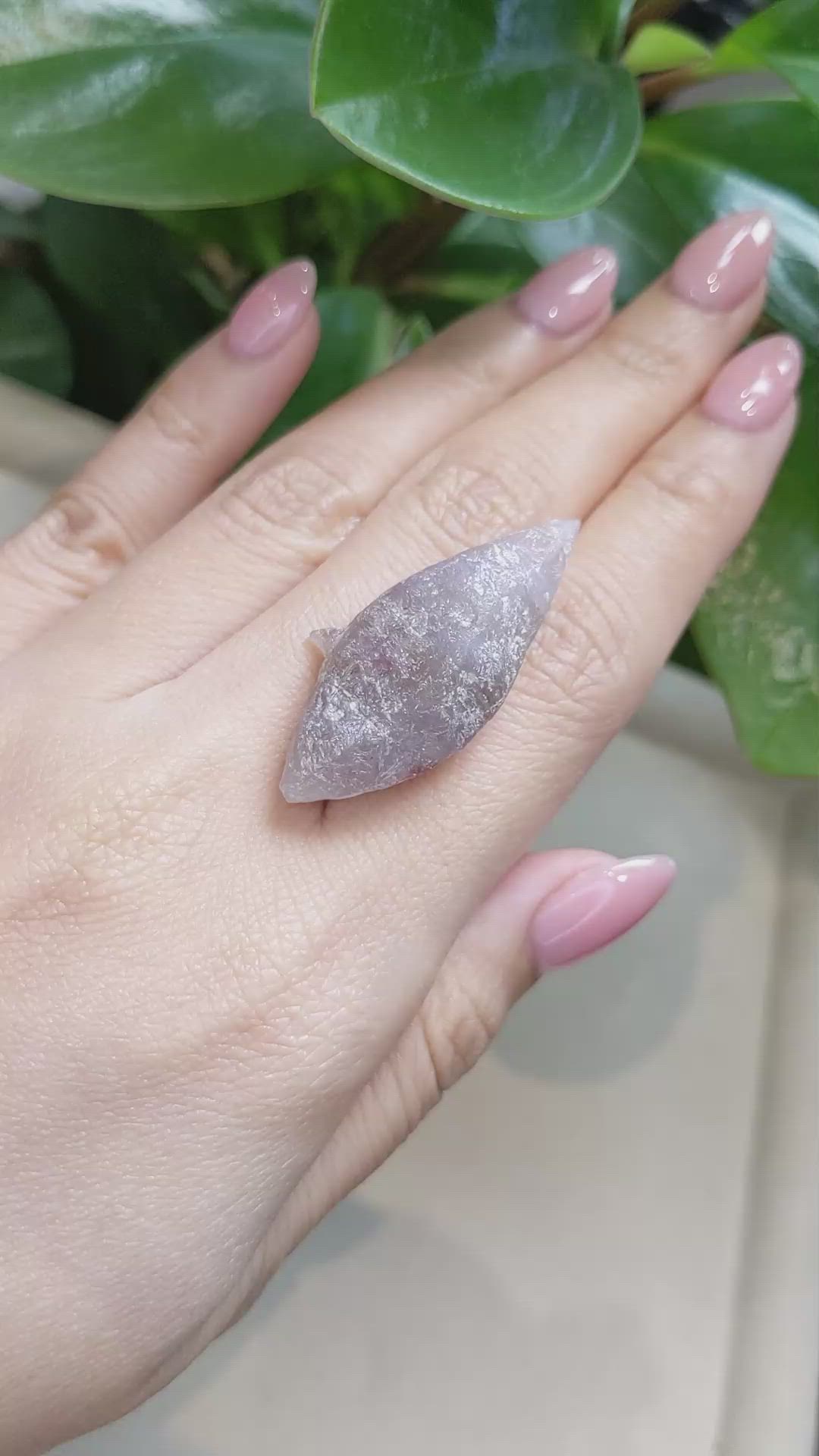 73.76 Ct. Pink Sapphire Crystal from Ceylon (Sri Lanka) Size Video