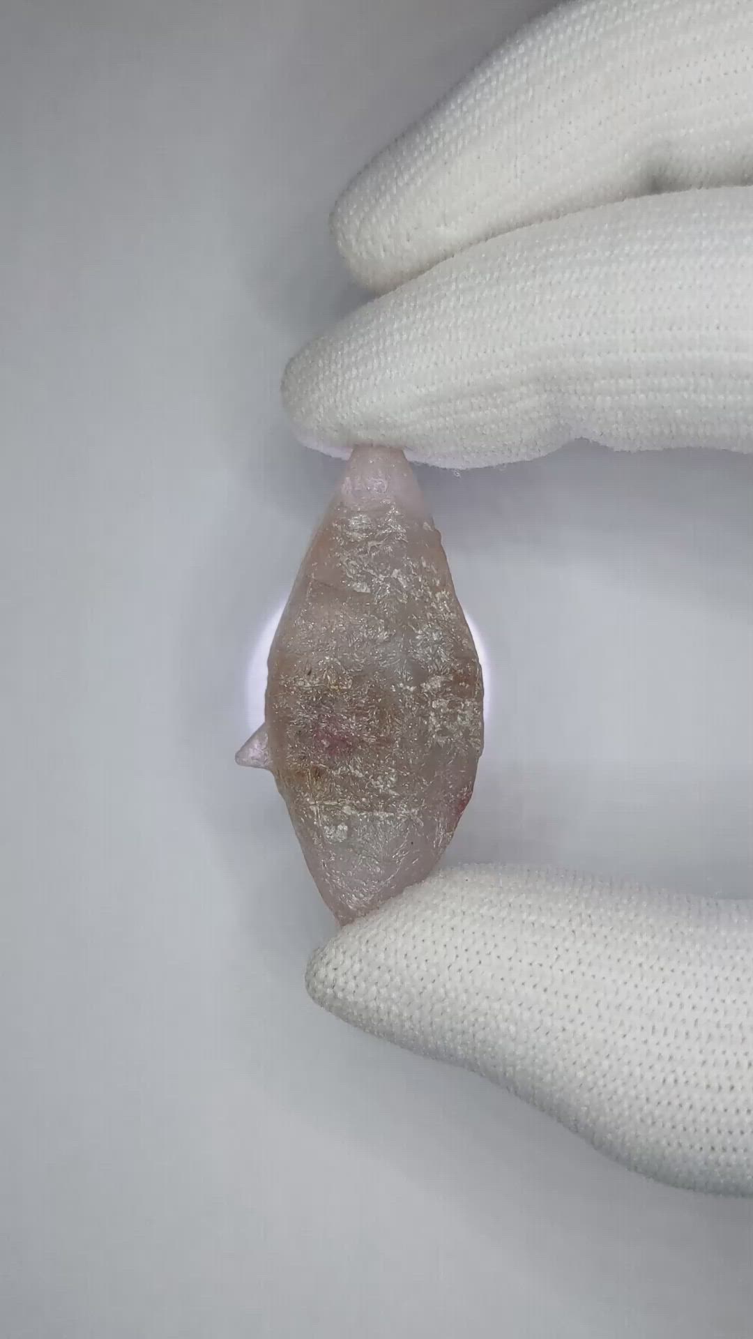 73.76 Ct. Pink Sapphire Crystal from Ceylon (Sri Lanka) Size Video