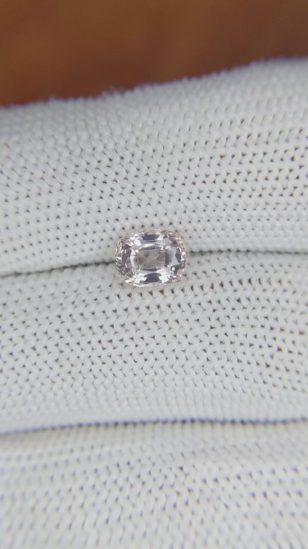 1.53 Ct. Peach Sapphire from Ceylon (Sri Lanka) Size Video