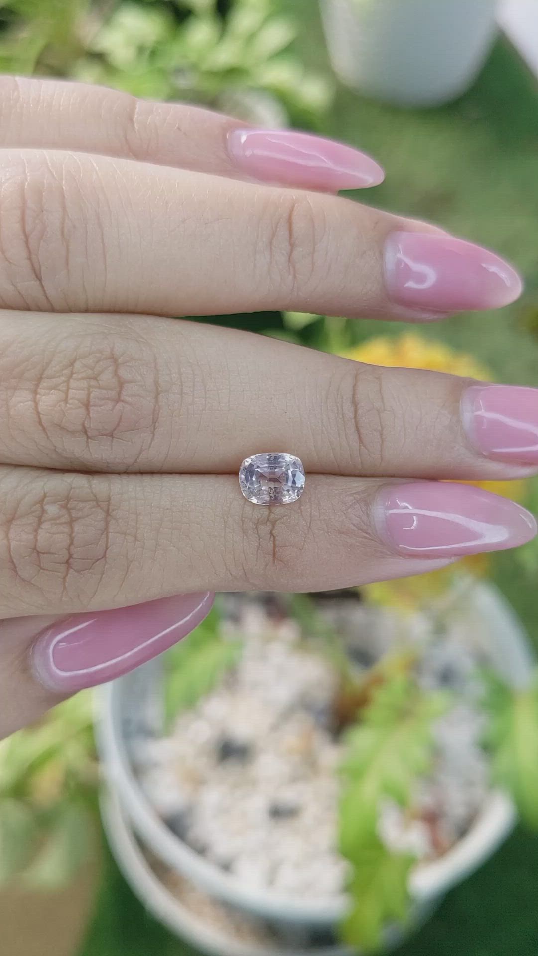 1.53 Ct. Peach Sapphire from Ceylon (Sri Lanka) Size Video