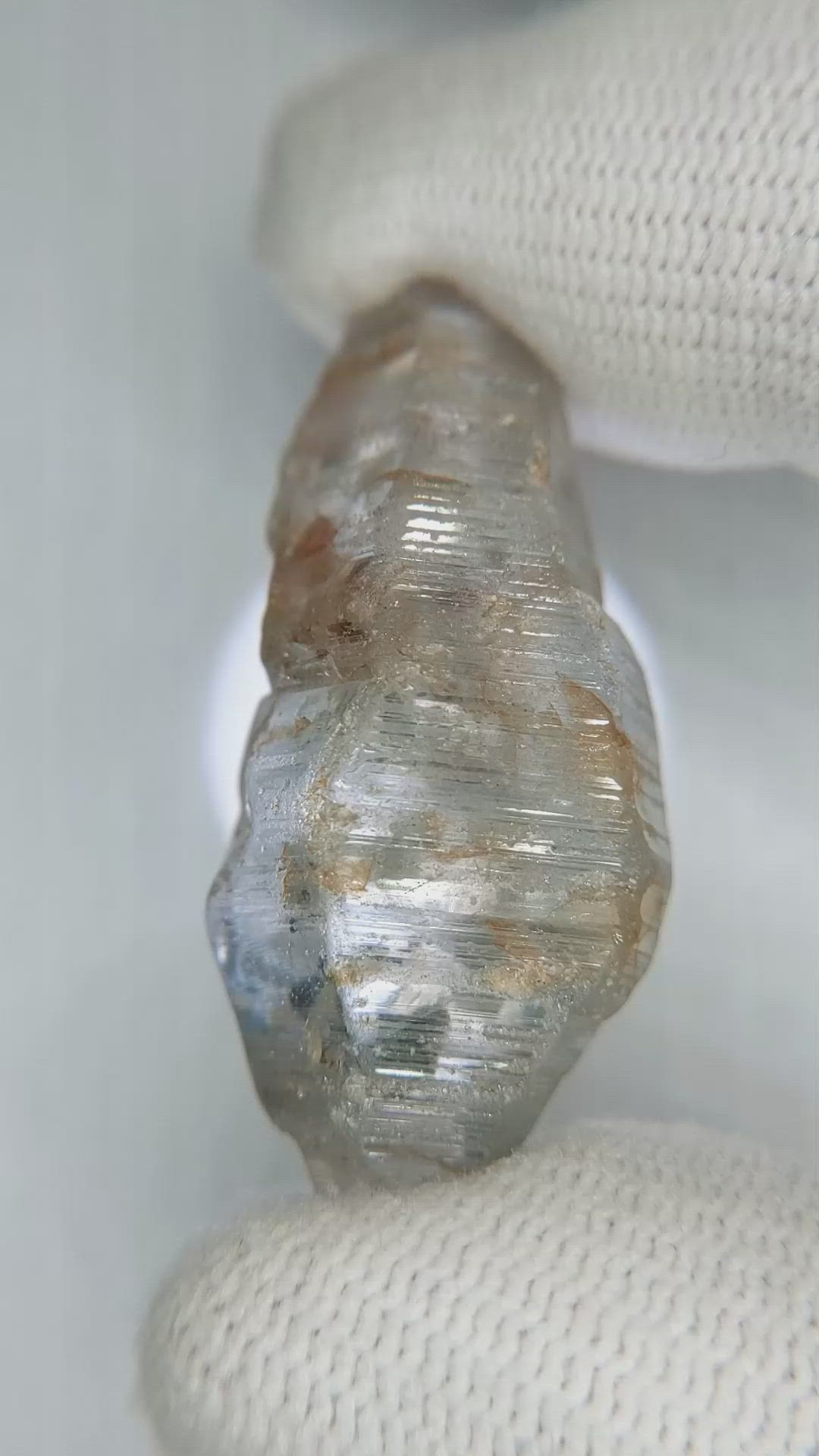 68.38 Ct. Greyish Blue Sapphire Crystal from Ceylon (Sri Lanka) Size Video