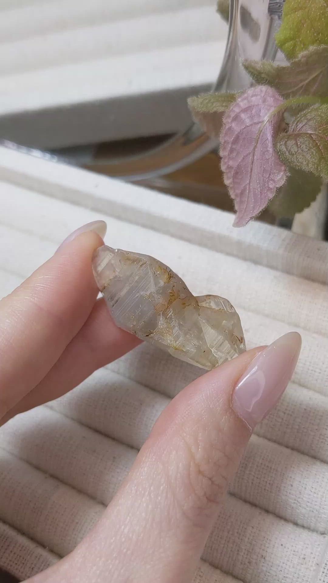 62.37 Ct. White Sapphire Crystal from Ceylon (Sri Lanka) Size Video