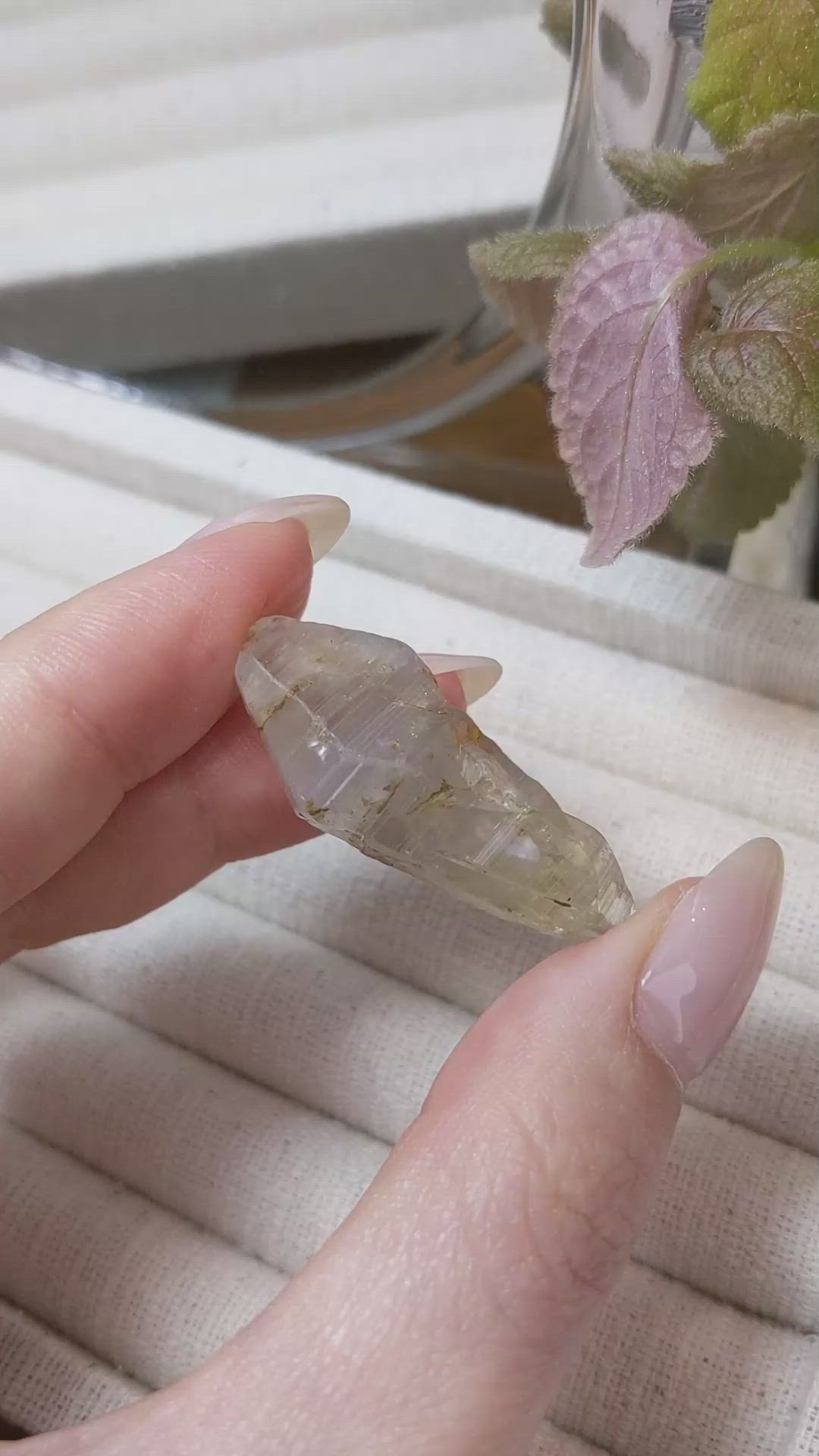 62.37 Ct. White Sapphire Crystal from Ceylon (Sri Lanka) Size Video