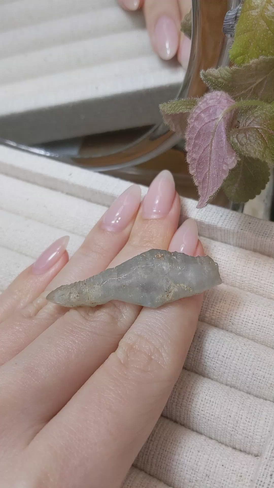 62.18 Ct. Greyish Blue Sapphire Crystal from Ceylon (Sri Lanka) Size Video