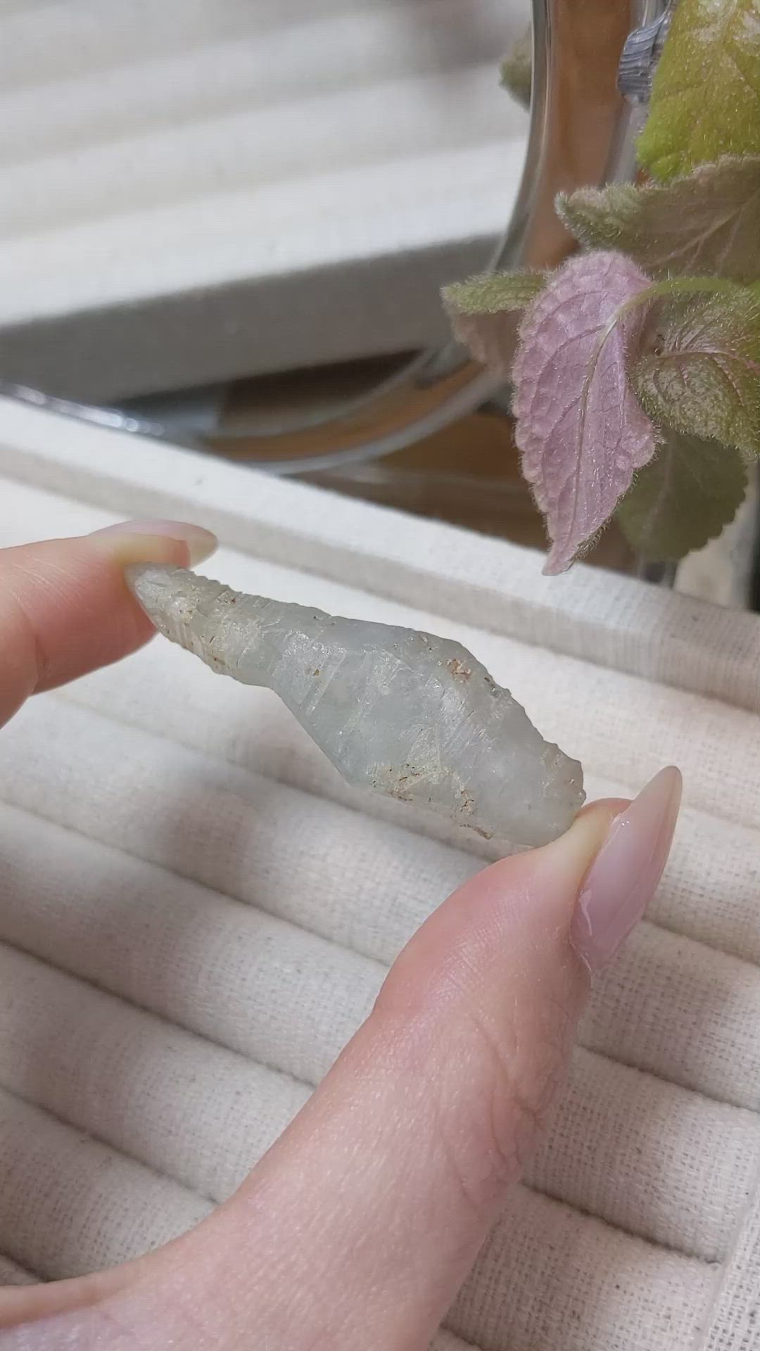 62.18 Ct. Greyish Blue Sapphire Crystal from Ceylon (Sri Lanka) Size Video