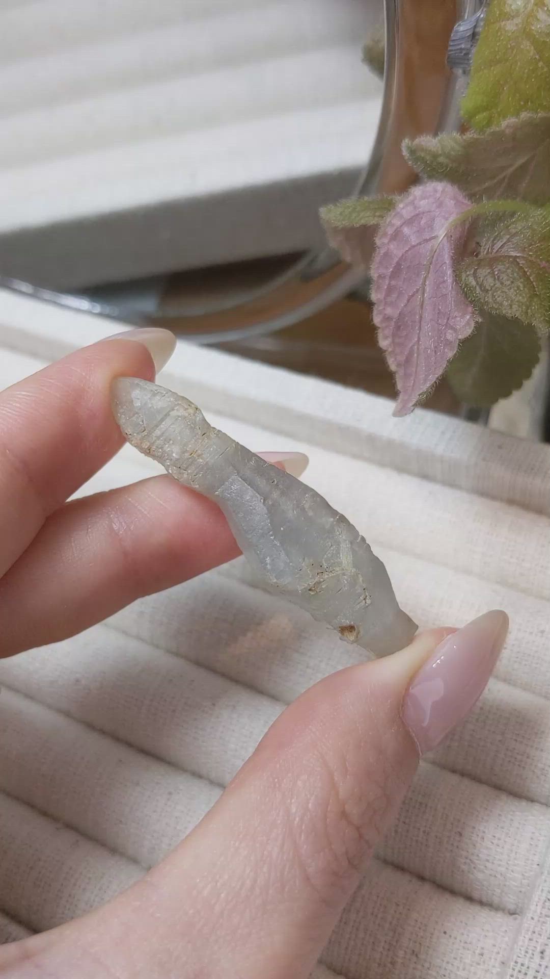 62.18 Ct. Greyish Blue Sapphire Crystal from Ceylon (Sri Lanka) Size Video