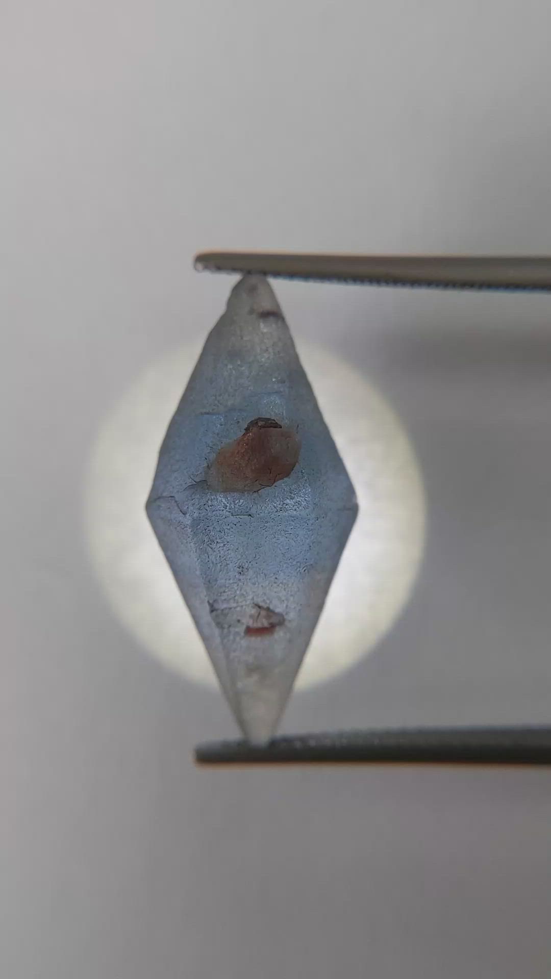 19.00 Ct. Greyish Blue Sapphire Crystal from Ceylon (Sri Lanka) Size Video