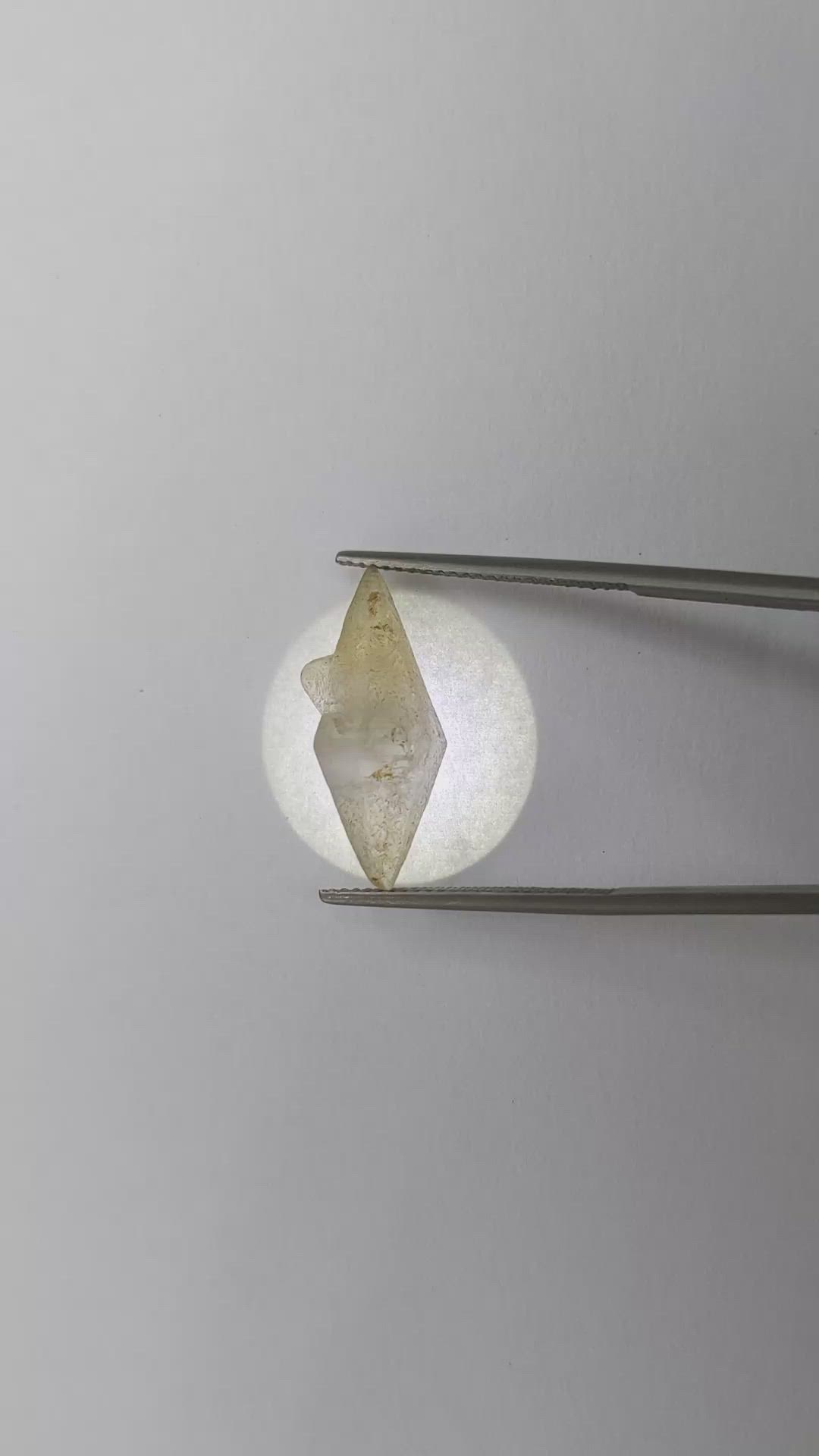 11.16 Ct. Yellow Sapphire Crystal from Ceylon (Sri Lanka) Size Video