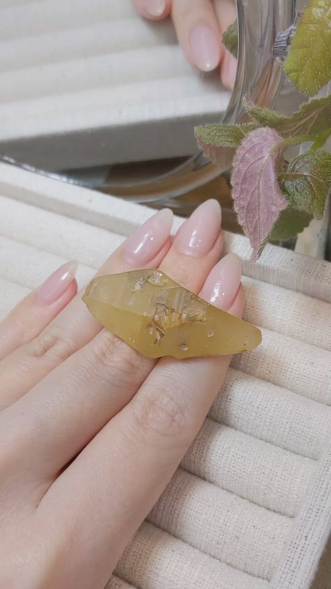 97.80 Ct. Yellow Sapphire Crystal from Ceylon (Sri Lanka) Size Video