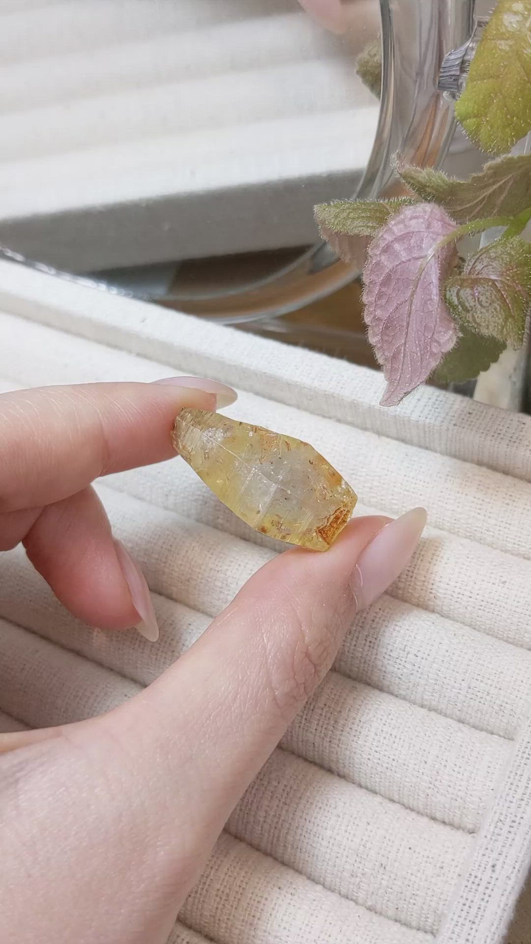 57.31 Ct. Yellow Sapphire Crystal from Ceylon (Sri Lanka) Size Video