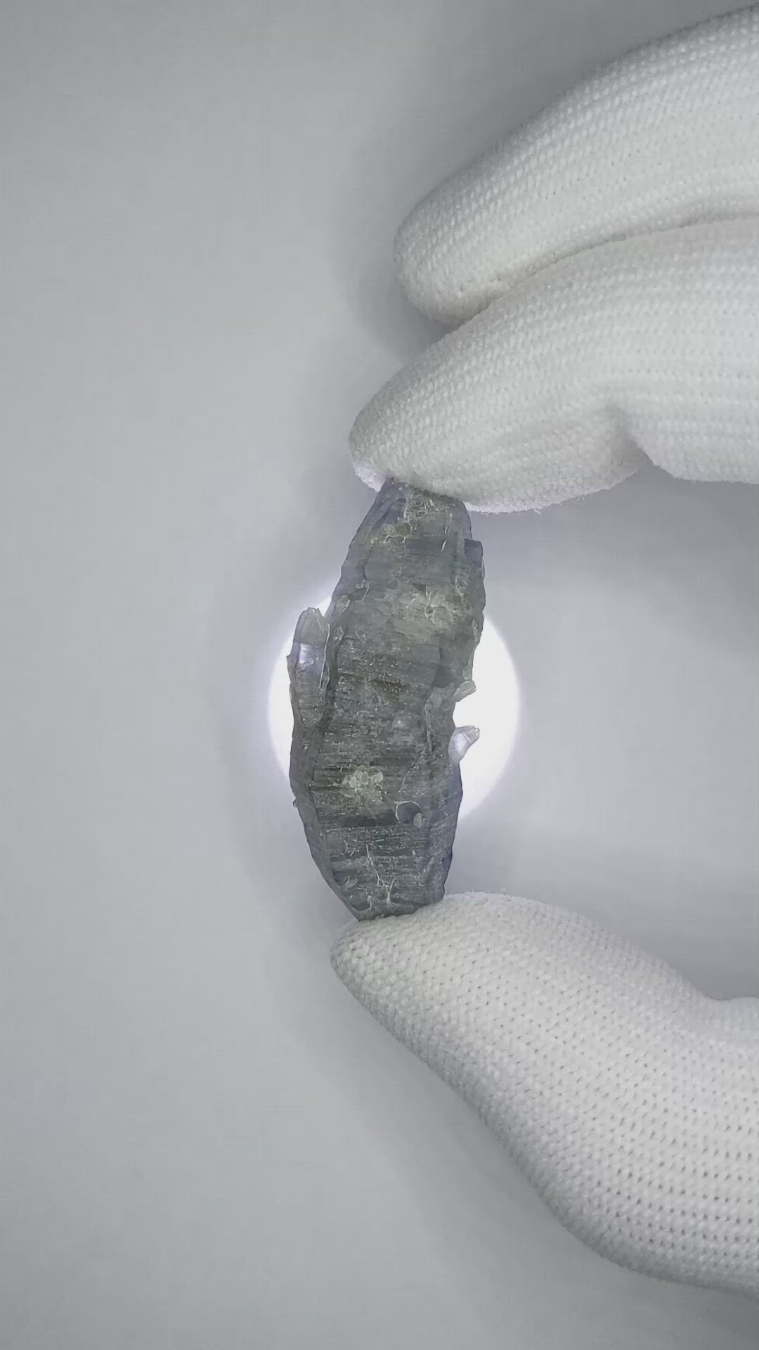 44.19 Ct. Greyish Blue Sapphire Crystal from Ceylon (Sri Lanka) Size Video