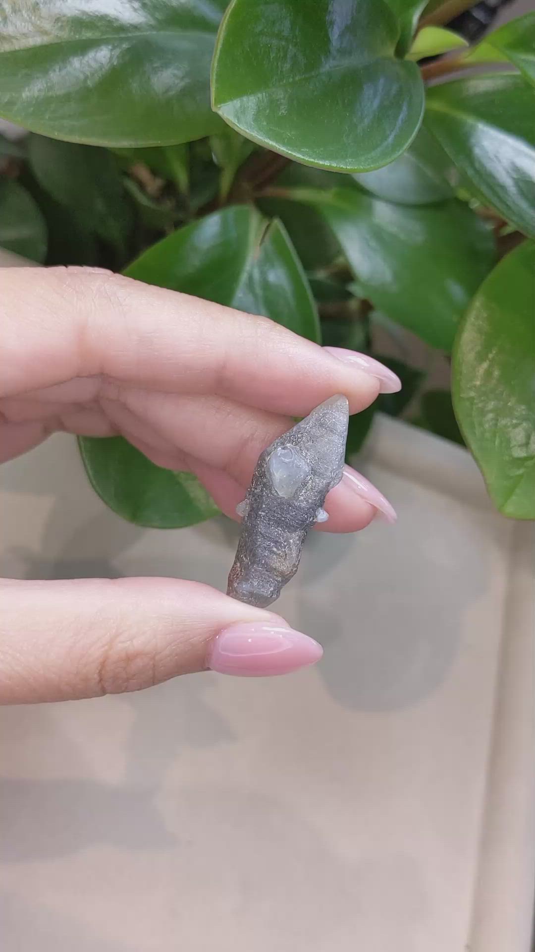 44.19 Ct. Greyish Blue Sapphire Crystal from Ceylon (Sri Lanka) Size Video