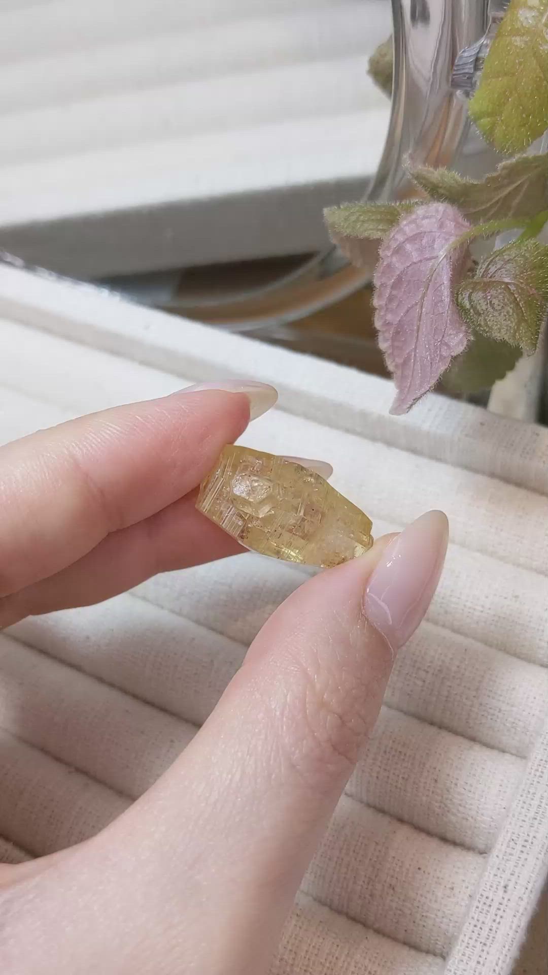 35.27 Ct. Yellow Sapphire Crystal from Ceylon (Sri Lanka) Size Video