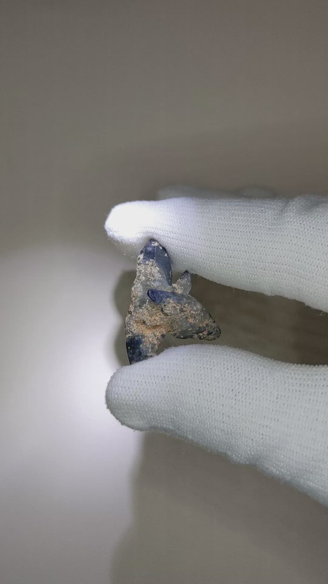 39.74 Ct. Blue Sapphire Crystal from Ceylon (Sri Lanka) Size Video