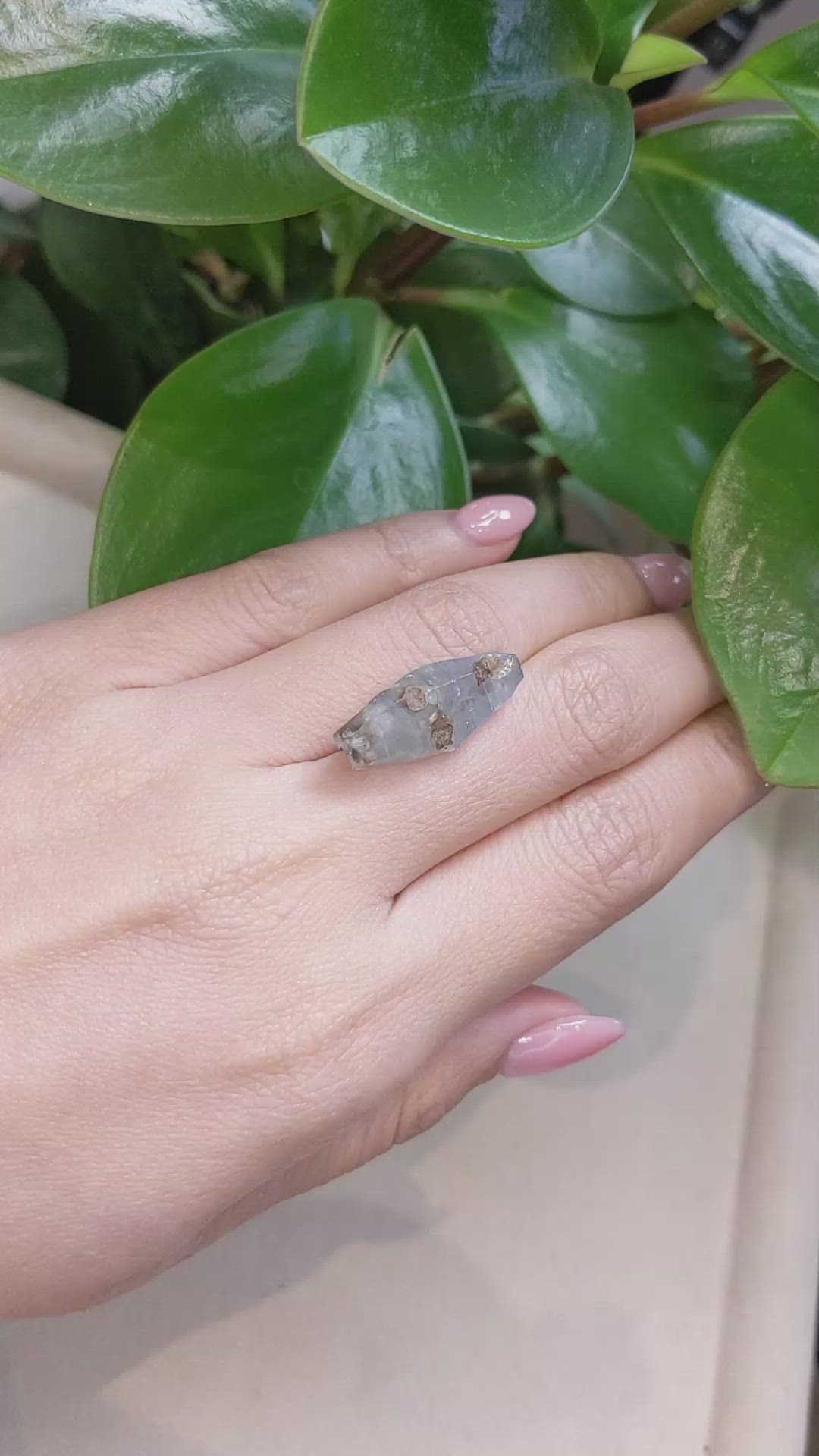 19.18 Ct. Blue Sapphire Crystal from Ceylon (Sri Lanka) Size Video