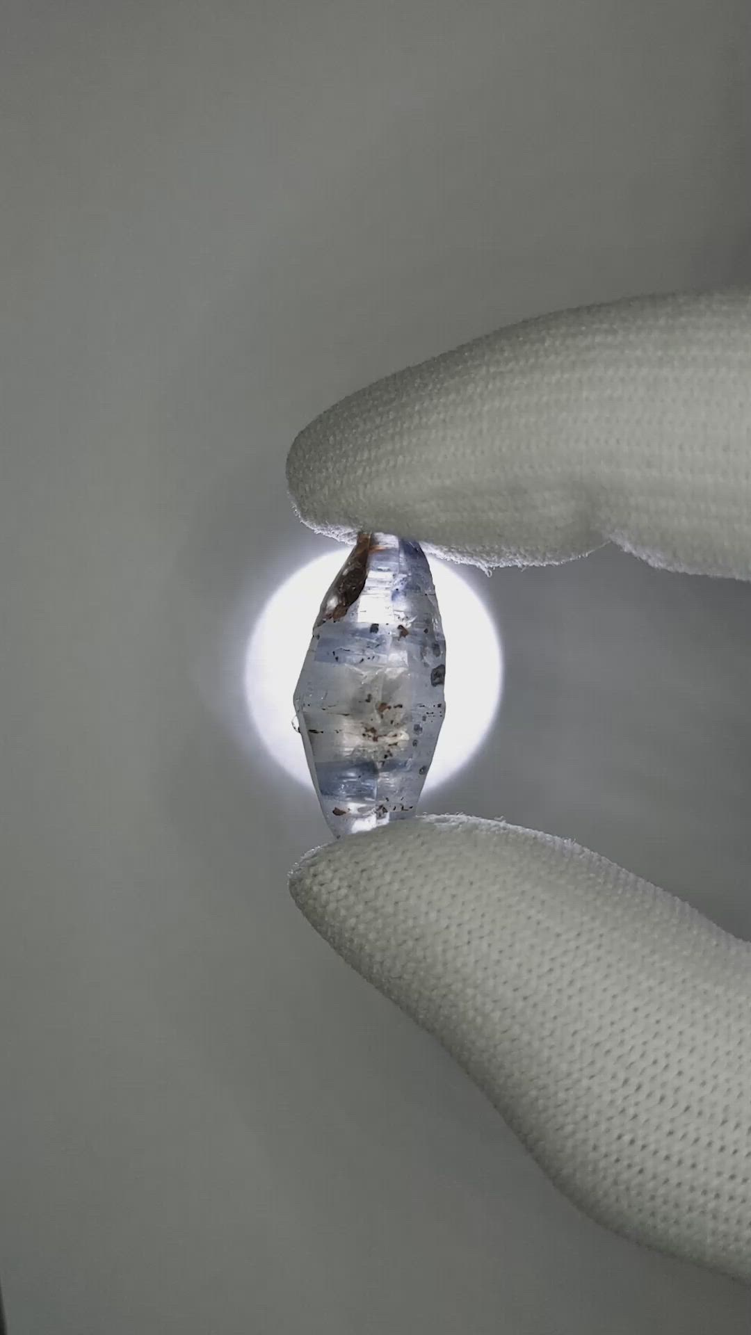 16.45 Ct. Greyish Blue Sapphire Crystal from Ceylon (Sri Lanka) Size Video