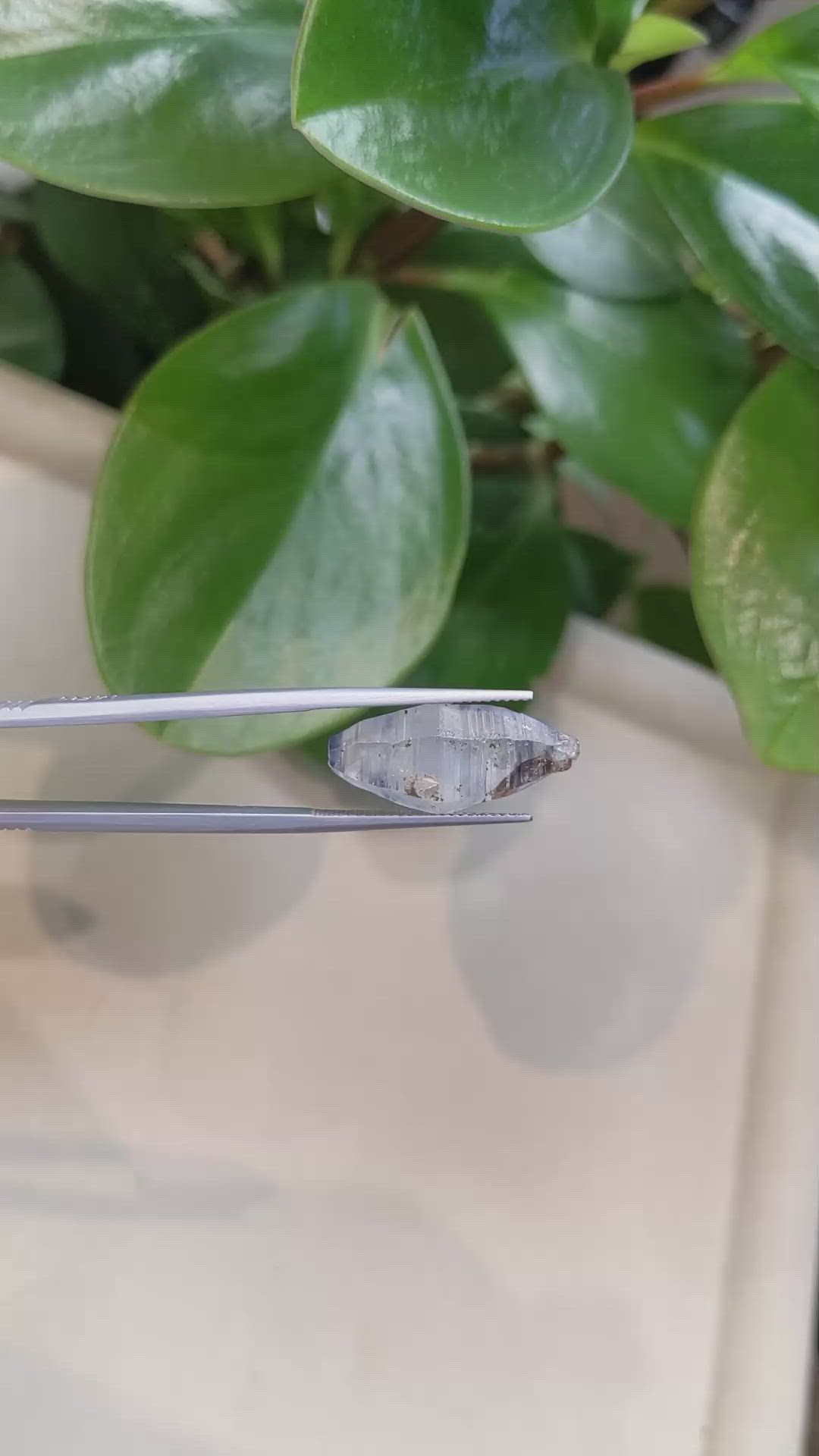 16.45 Ct. Greyish Blue Sapphire Crystal from Ceylon (Sri Lanka) Size Video