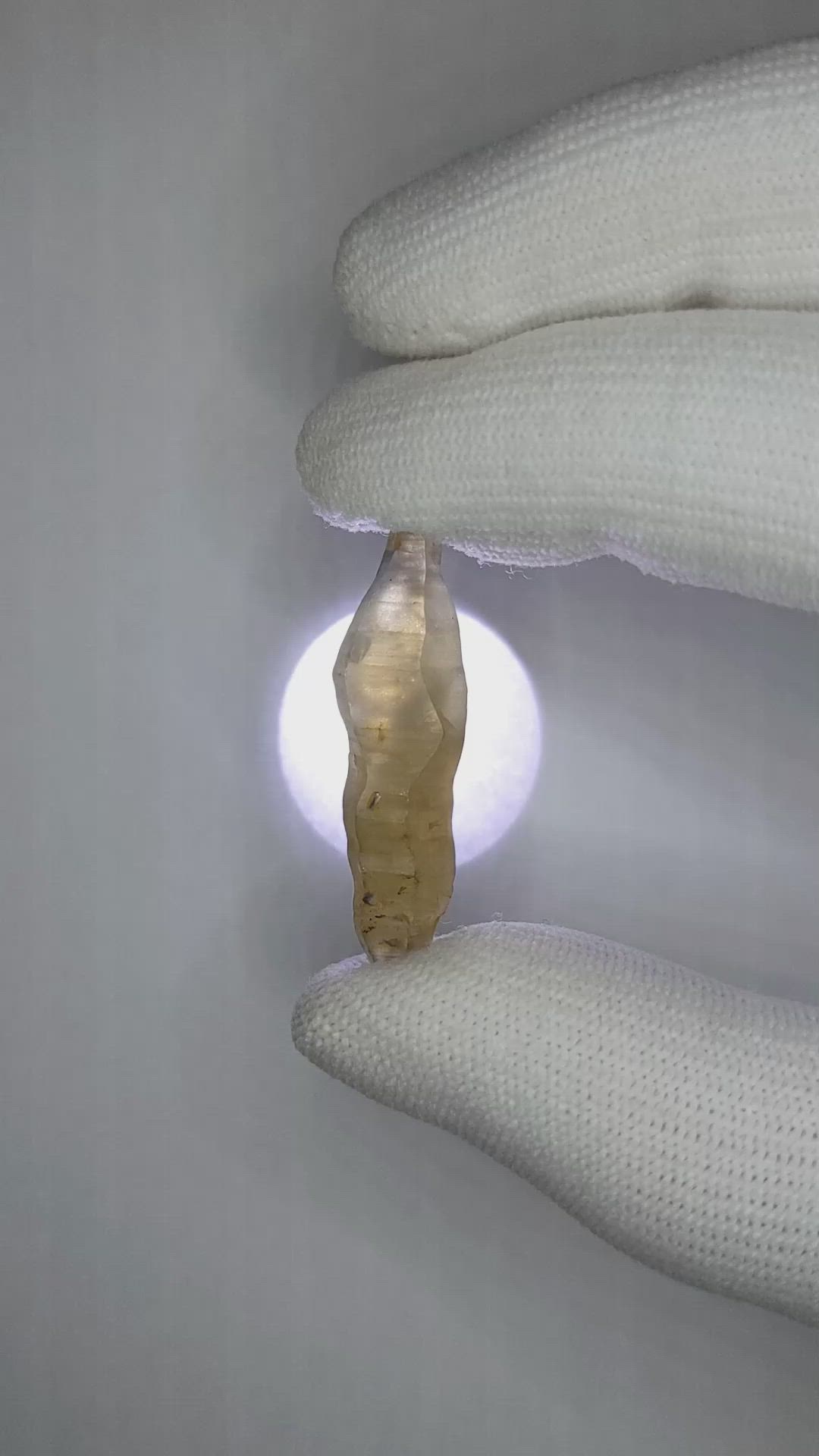 16.10 Ct. Yellow Sapphire Crystal from Ceylon (Sri Lanka) Size Video